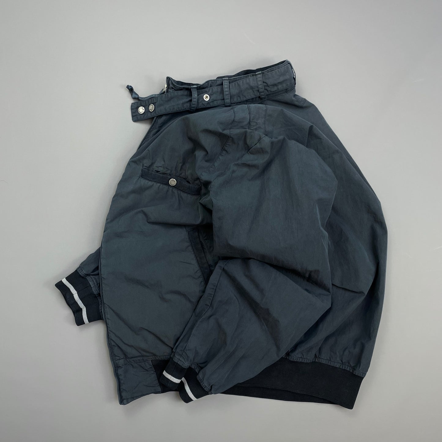 C.P. Company Blue SS06 Cotton Nylon Biker Bomber Jacket