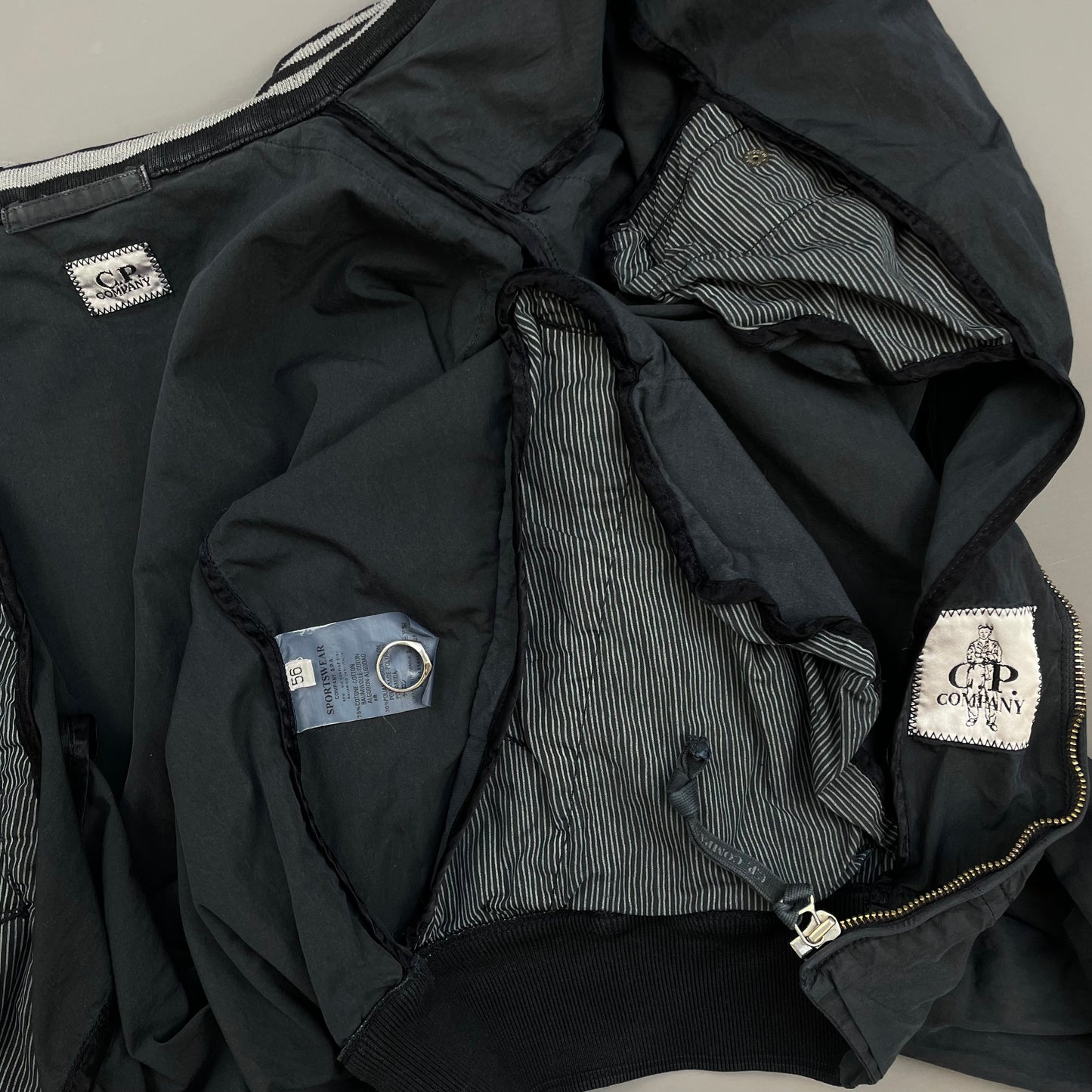 C.P. Company Blue SS06 Cotton Nylon Biker Bomber Jacket