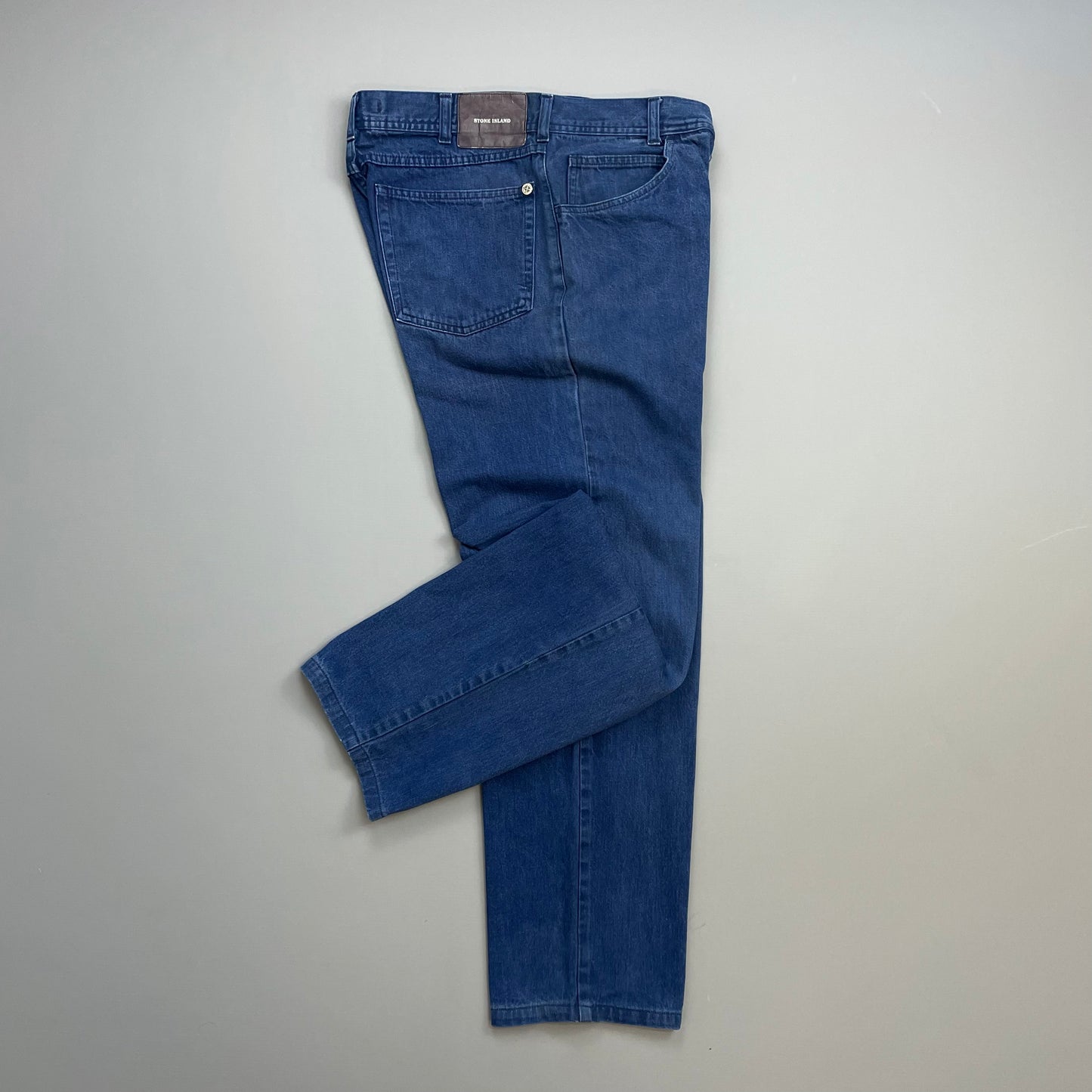Stone Island Navy Blue 90s Denim Tapered Jeans