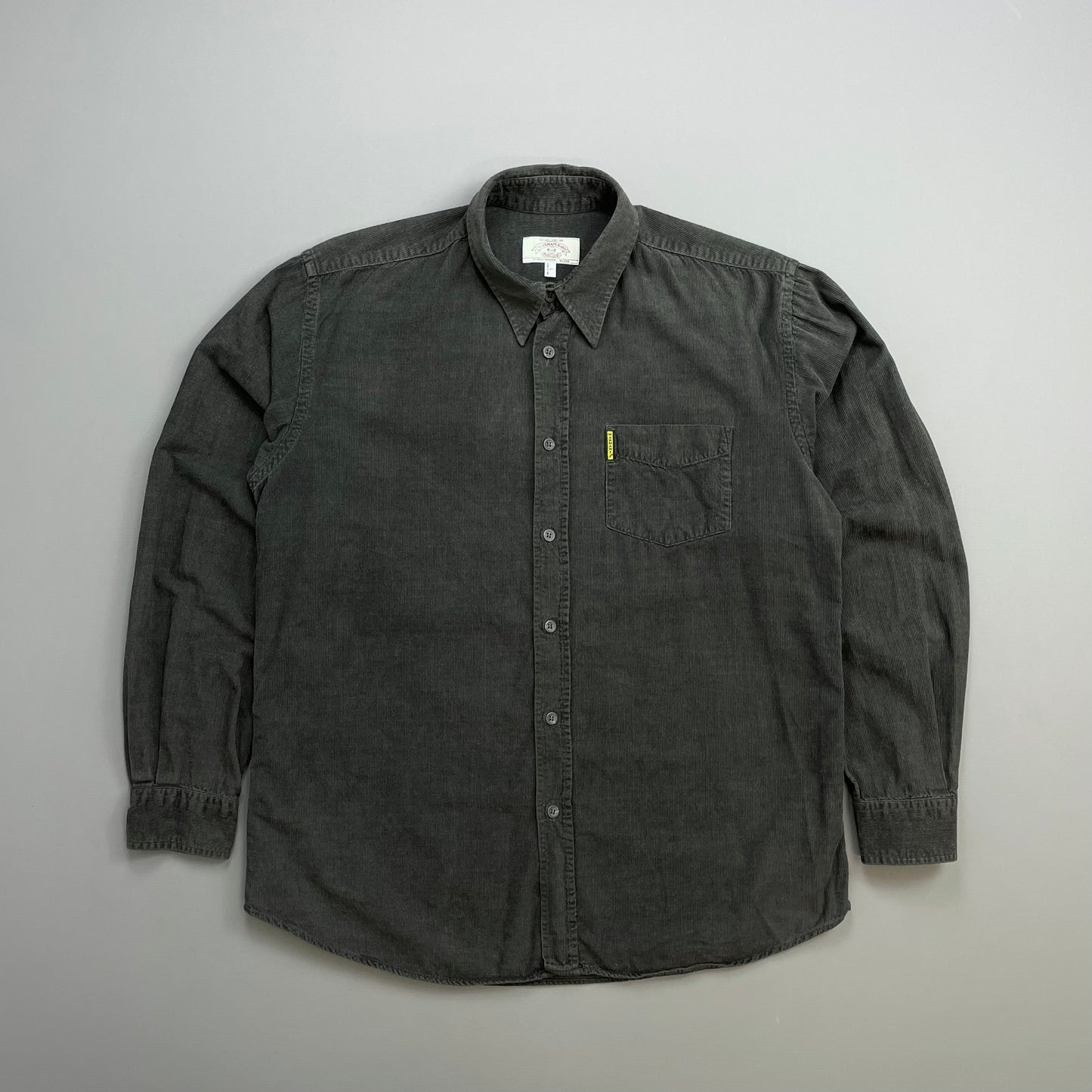 Armani Jeans Grey 90s Fine Cord Shirt