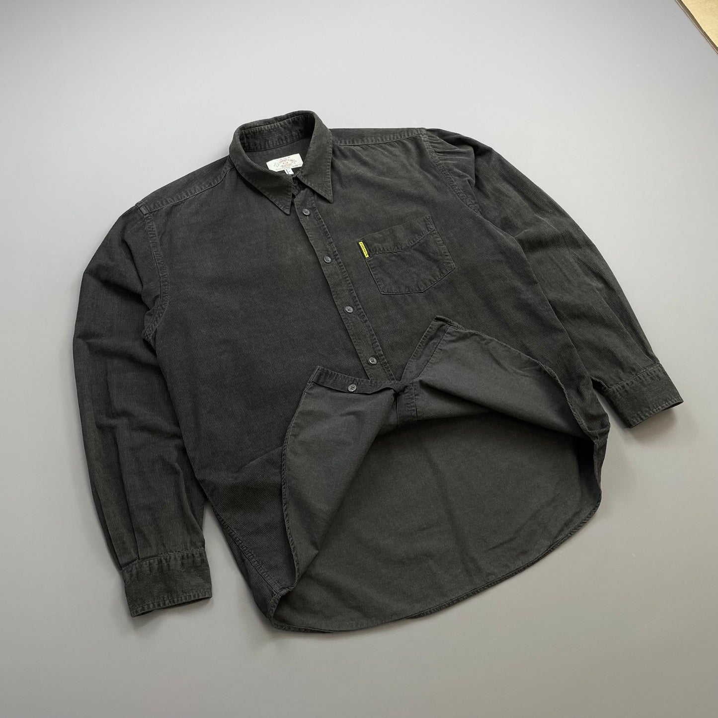 Armani Jeans Grey 90s Fine Cord Shirt
