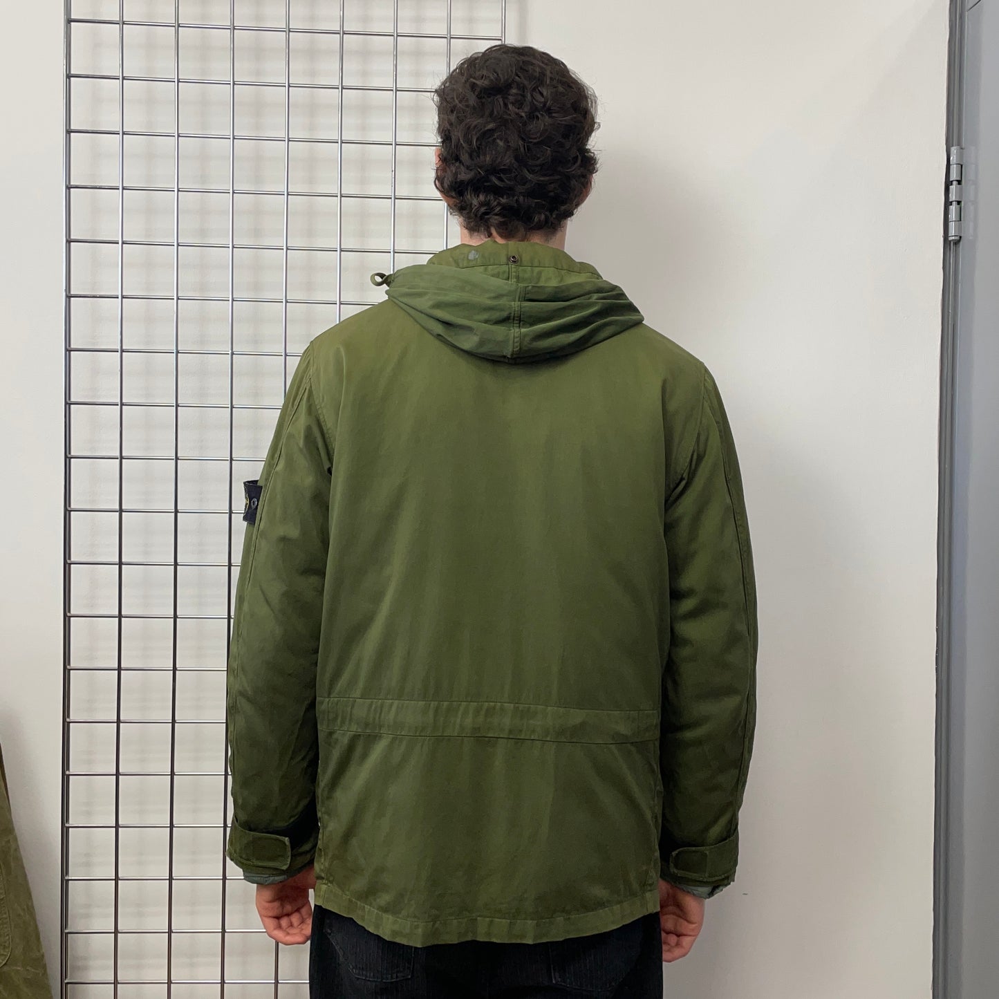 Stone Island Green AW01 Raso Gommato Dutch Rope Liner Overcoat