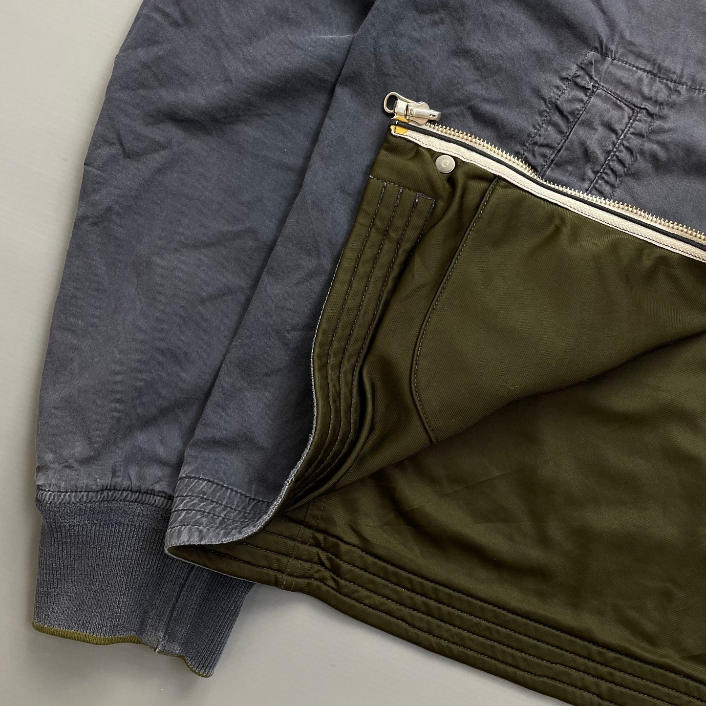 Stone Island Khaki/Blue AW07 'Intermediate Layer' Reversible Jacket