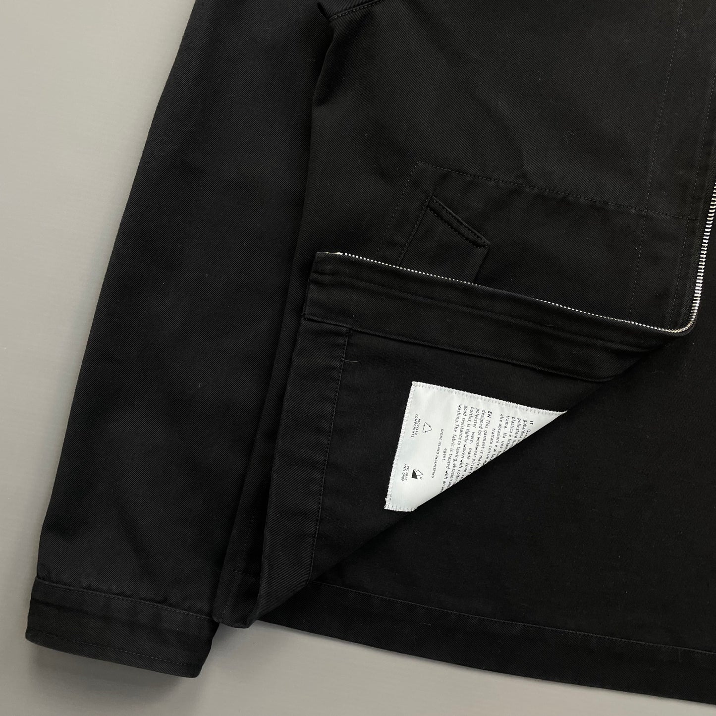 Stone Island Black SS22 Workwear R-Garbadine 3/1 Zip-Through Jacket