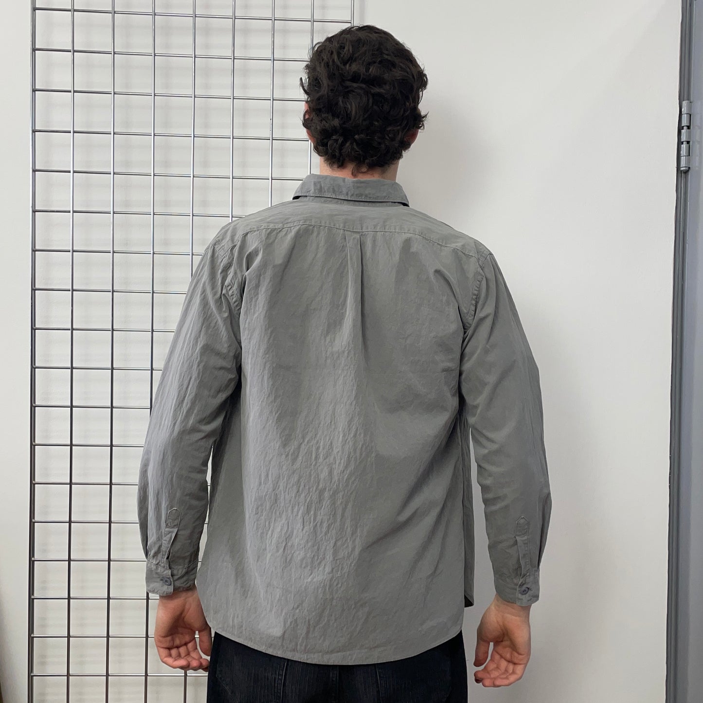 Stone Island Grey 00s Minimalist Embroidered Emblem Shirt