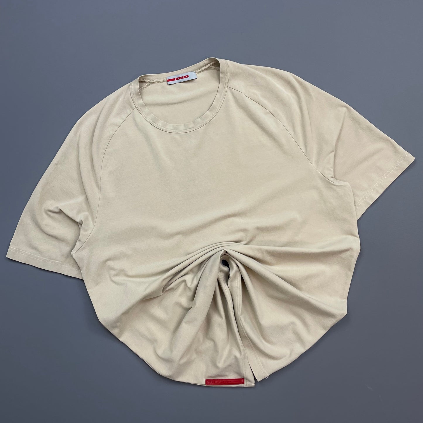 Prada Sport Beige 00s Rear Pocket Elastane T-Shirt