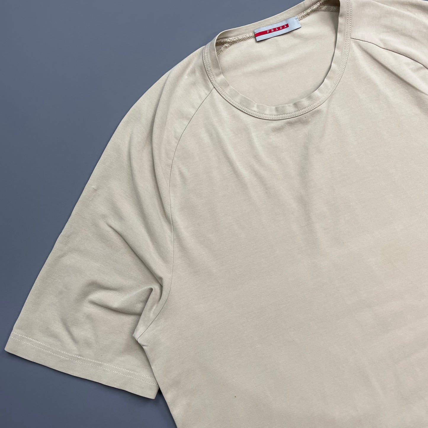 Prada Sport Beige 00s Rear Pocket Elastane T-Shirt
