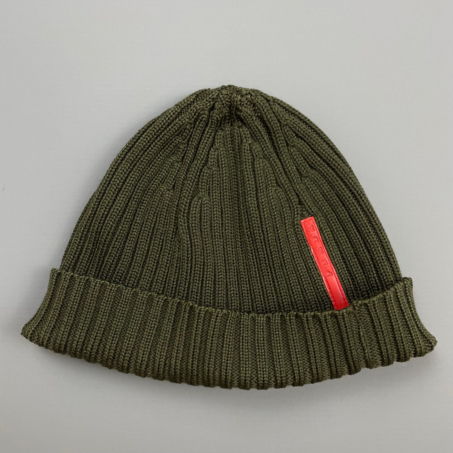 Prada Sport Khaki Green 00s Wool Knit Beanie