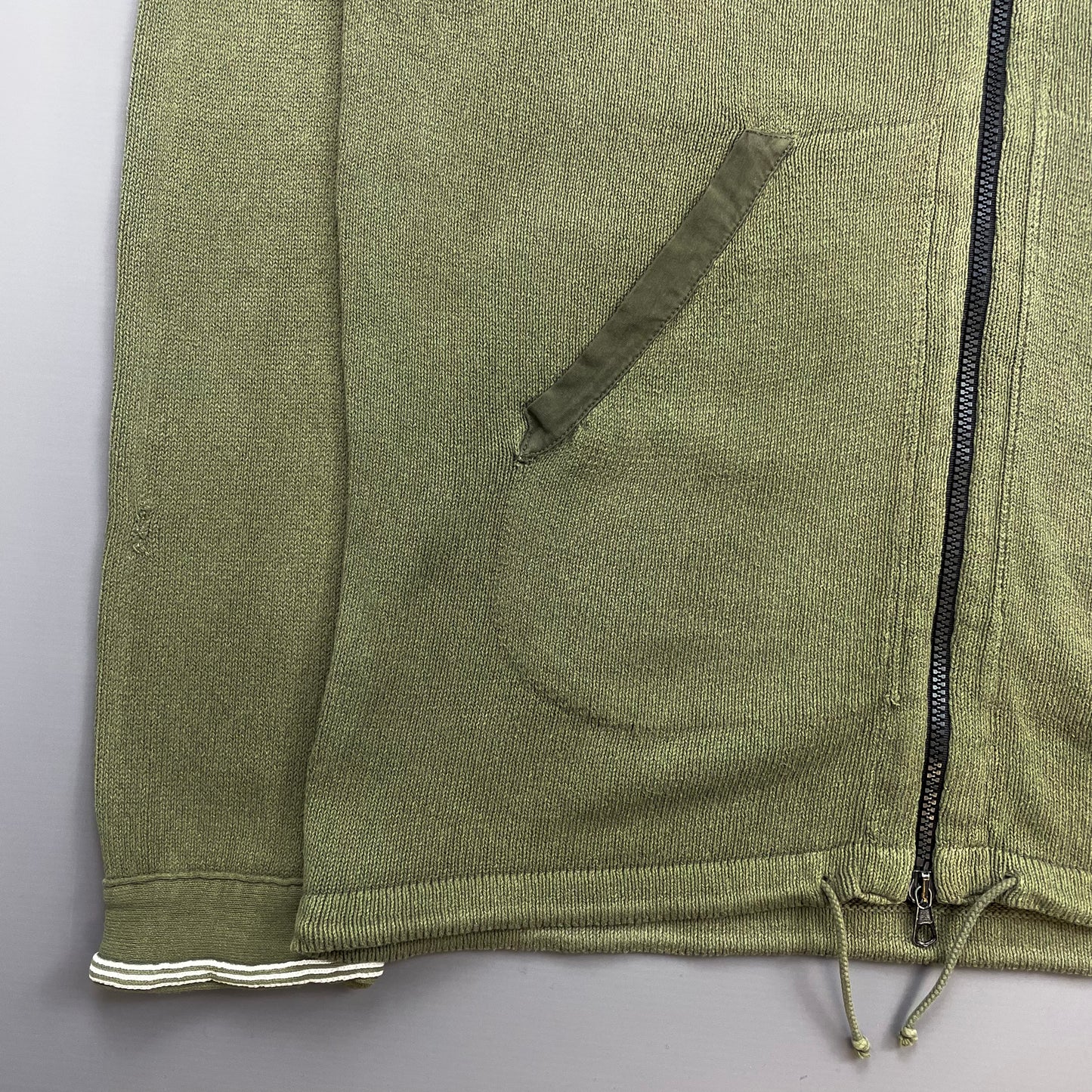 Stone Island Green SS06 Knit Hooded Zip Cardigan Jumper