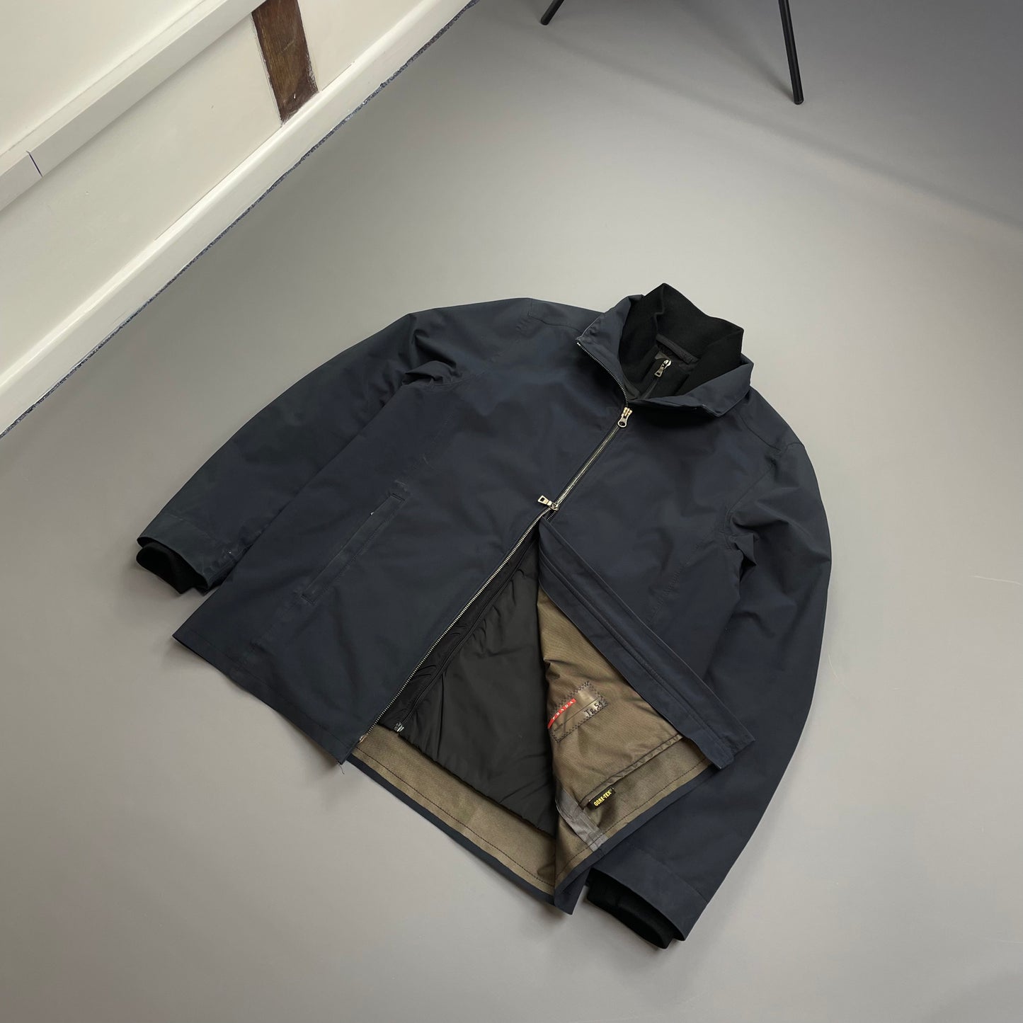 Prada Sport Navy 2006 Goretex 3-in-1 Nylon Padded Bomber Liner Trench Overcoat