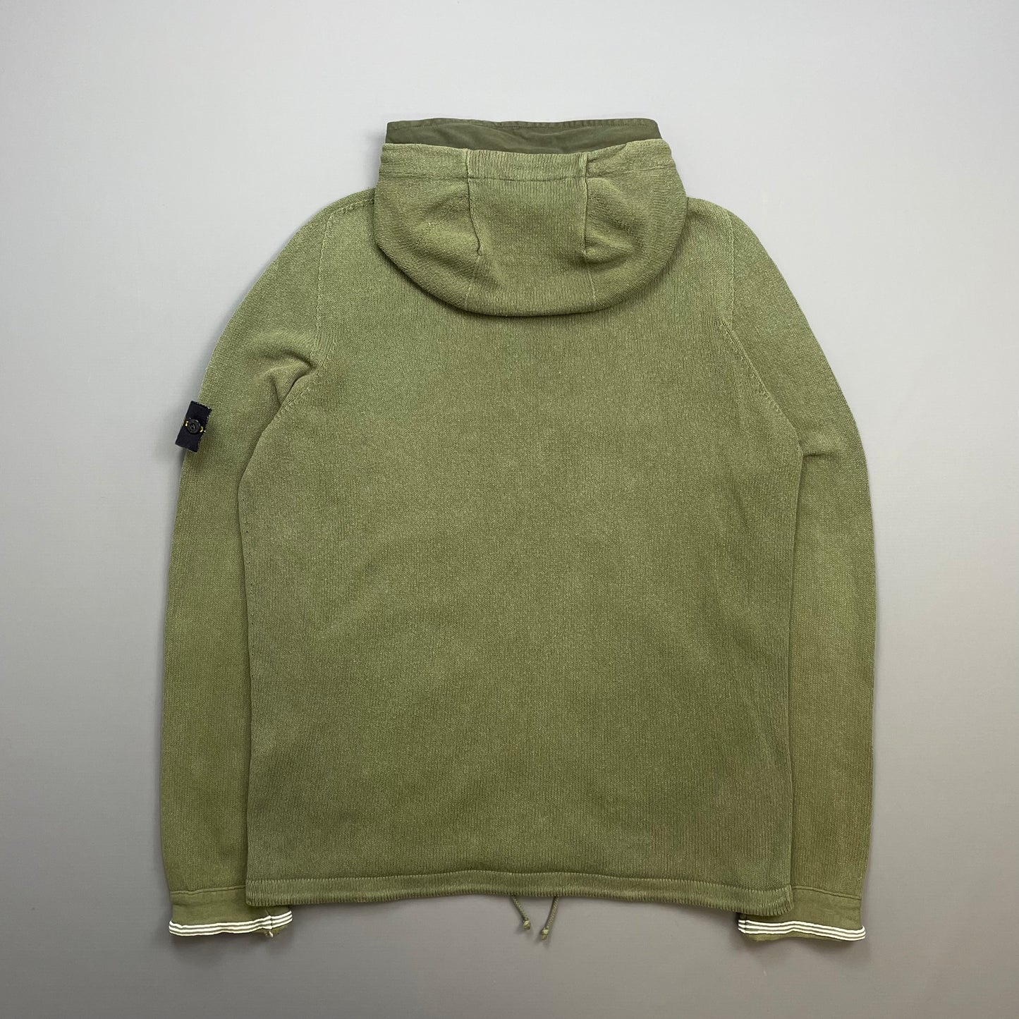 Stone Island Green SS06 Knit Hooded Zip Cardigan Jumper