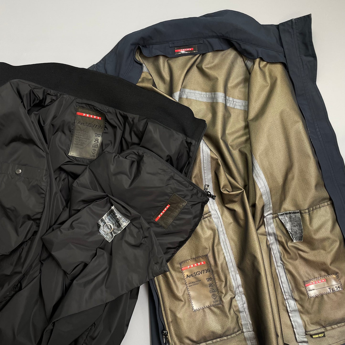 Prada Sport Navy 2006 Goretex 3-in-1 Nylon Padded Bomber Liner Trench Overcoat