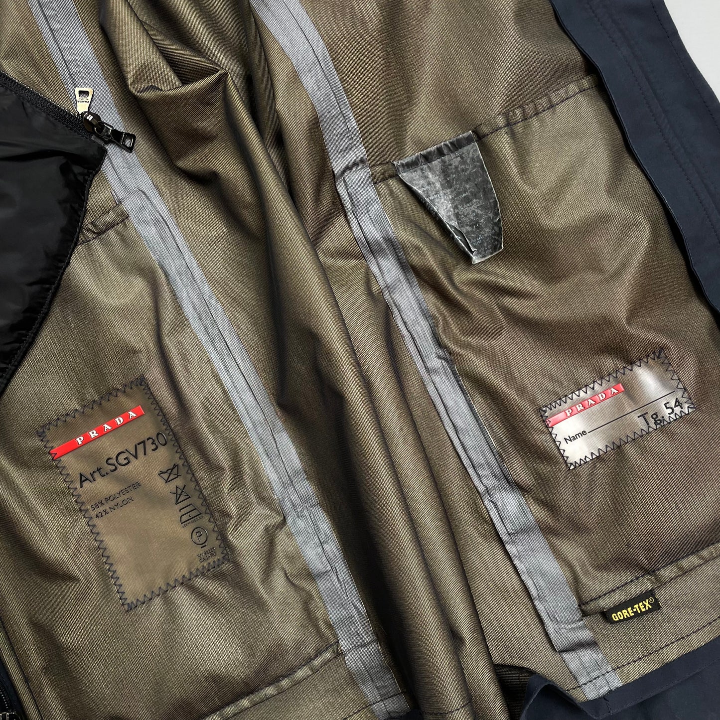 Prada Sport Navy 2006 Goretex 3-in-1 Nylon Padded Bomber Liner Trench Overcoat