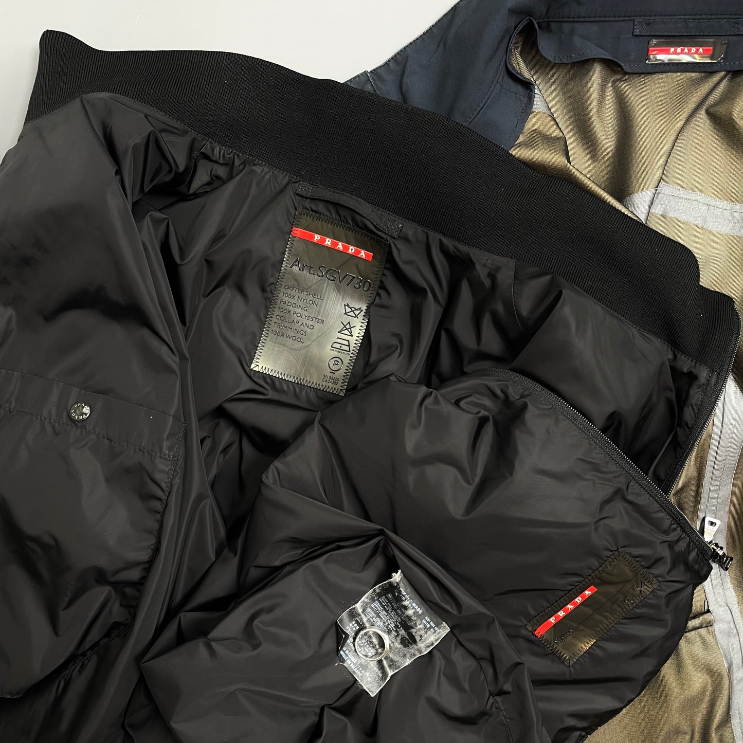 Prada Sport Navy 2006 Goretex 3-in-1 Nylon Padded Bomber Liner Trench Overcoat
