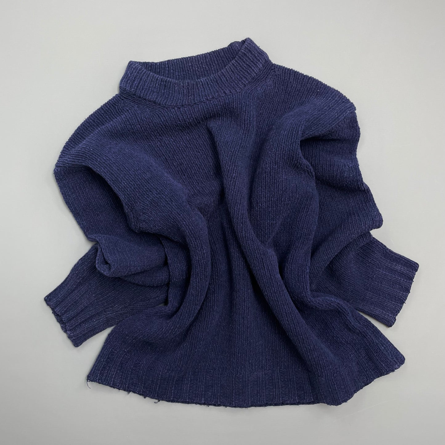 Stone Island Navy AW96 Angora Wool Chunky Minimal Knit Jumper