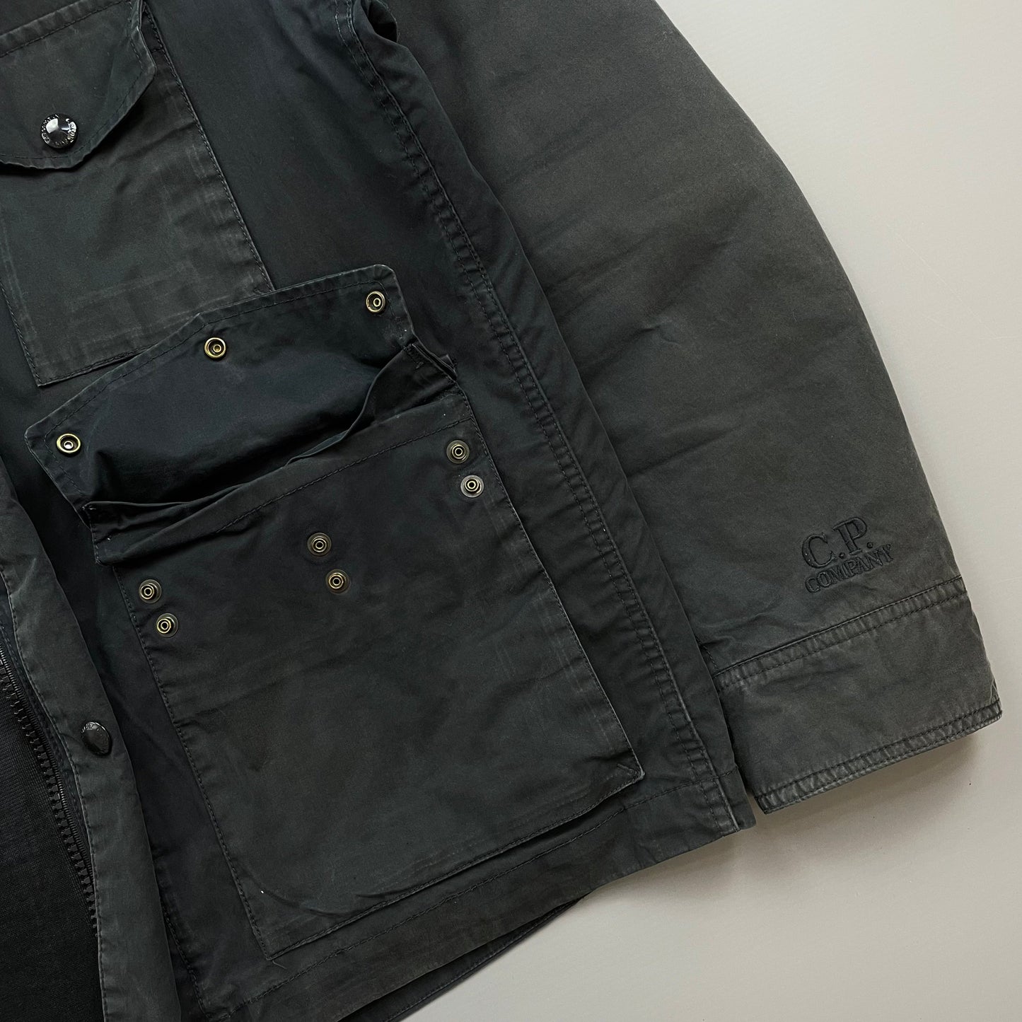 C.P. Company Black Multi-Pocket MTP Liner Hooded Jacket