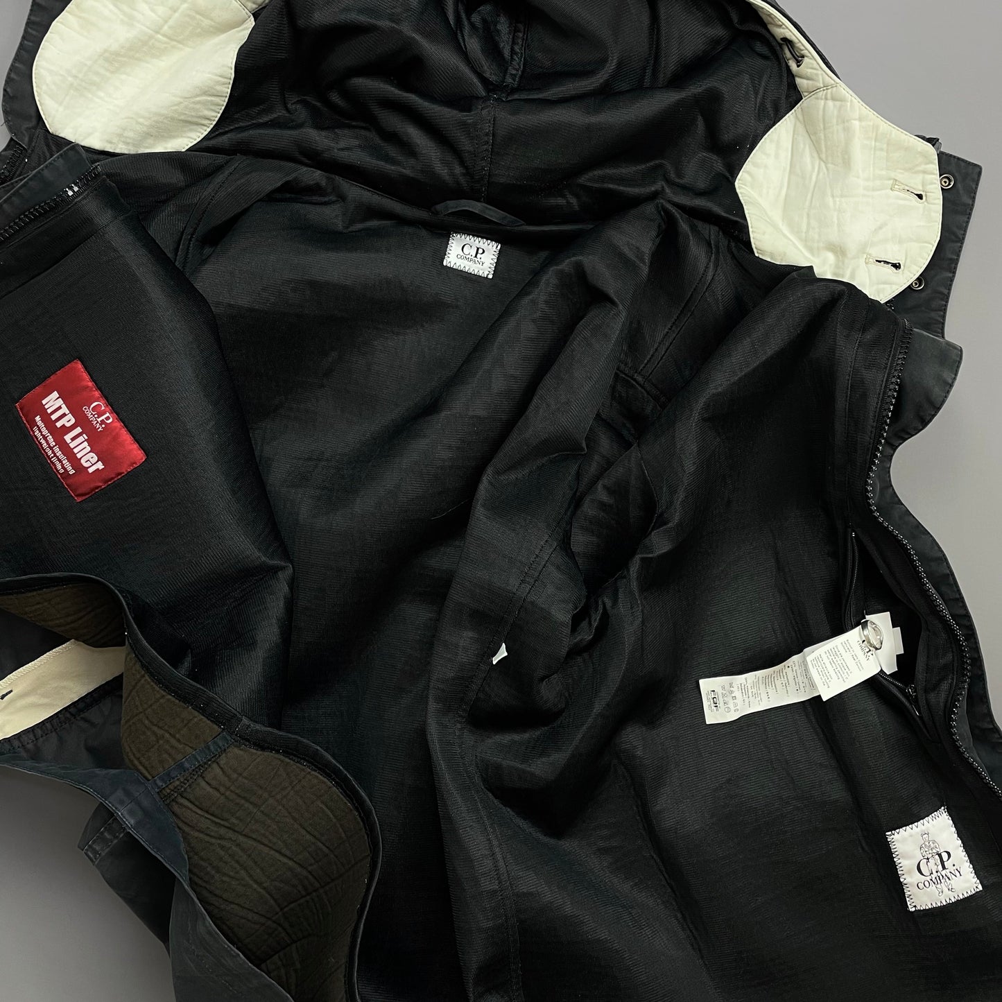 C.P. Company Black Multi-Pocket MTP Liner Hooded Jacket