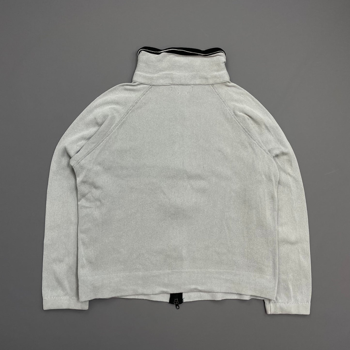 Stone Island Blue SS04 Cotton Zip Lightweight Knit Emblem Jacket