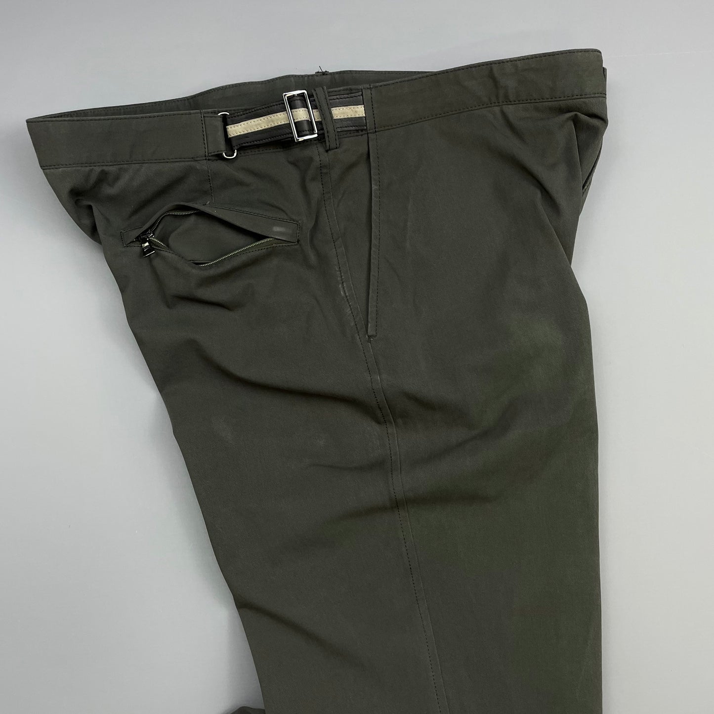 Prada Sport Grey 00s Wide Leg Adjustable Waist Trousers