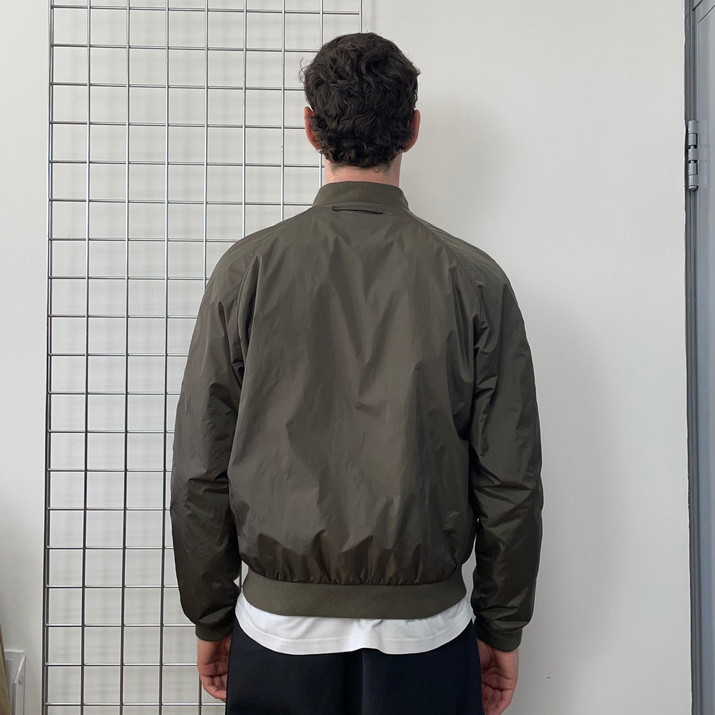 Prada Sport Khaki 2007 Nylon Racing Bomber Jacket