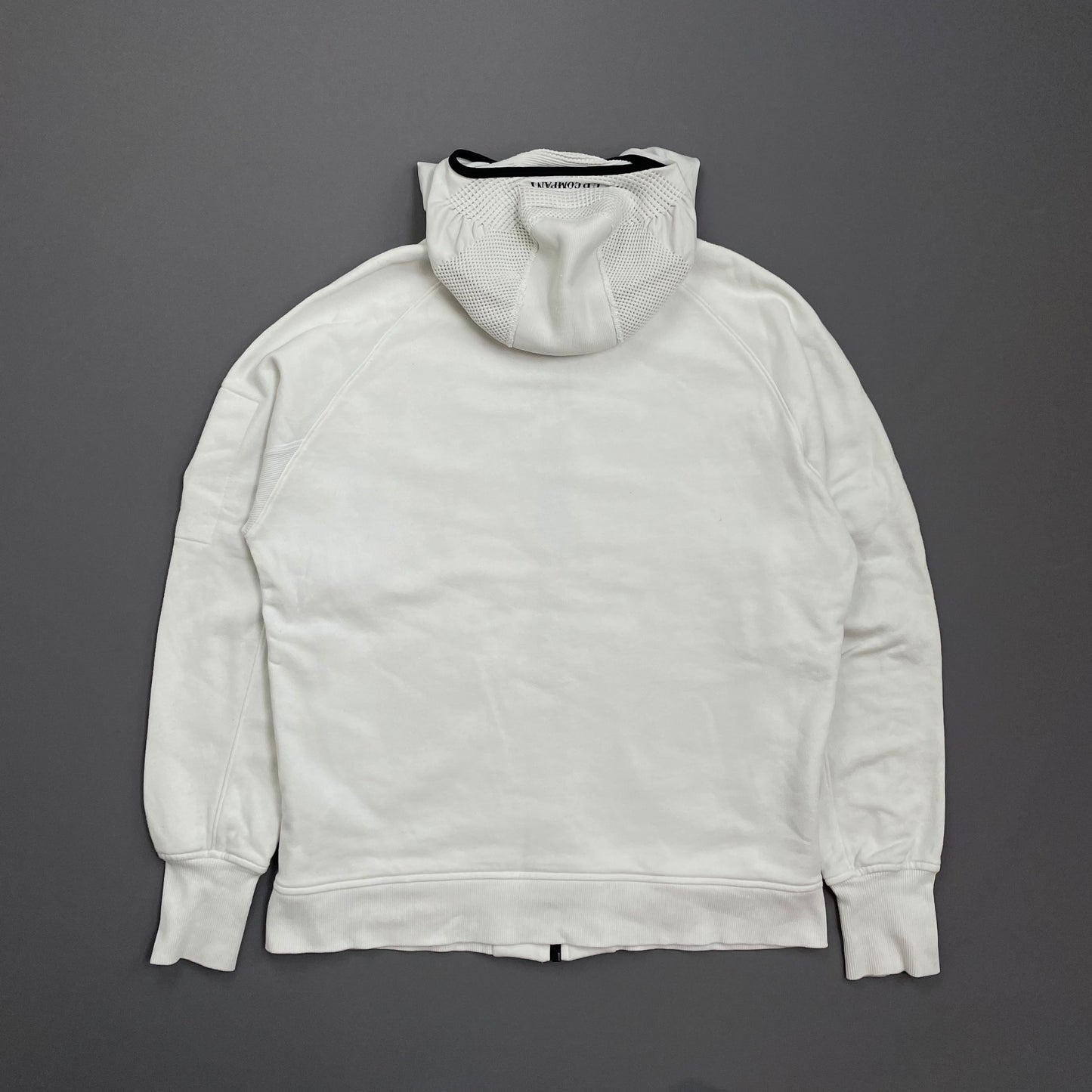 C.P. Company White Technical Balaclava Lens Hoodie