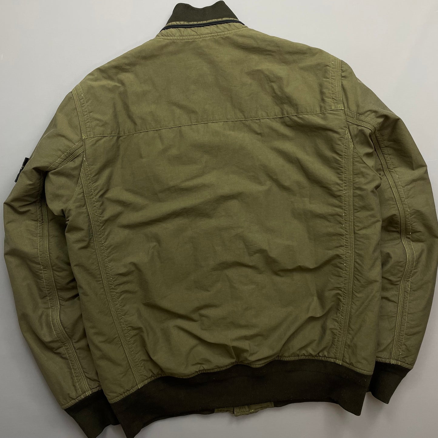 Stone Island Khaki AW13 Cotton Nylon Rip Stop Padded Bomber Jacket