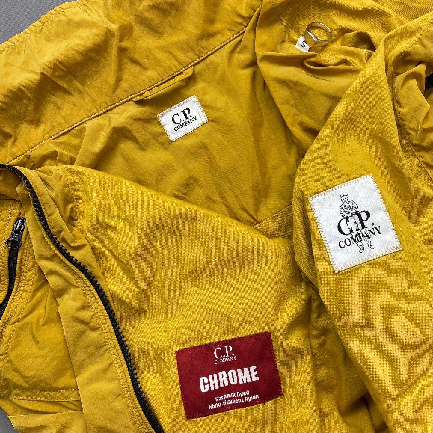 C.P. Company Mustard Yellow Chrome Nylon Lined Overshirt Jacket