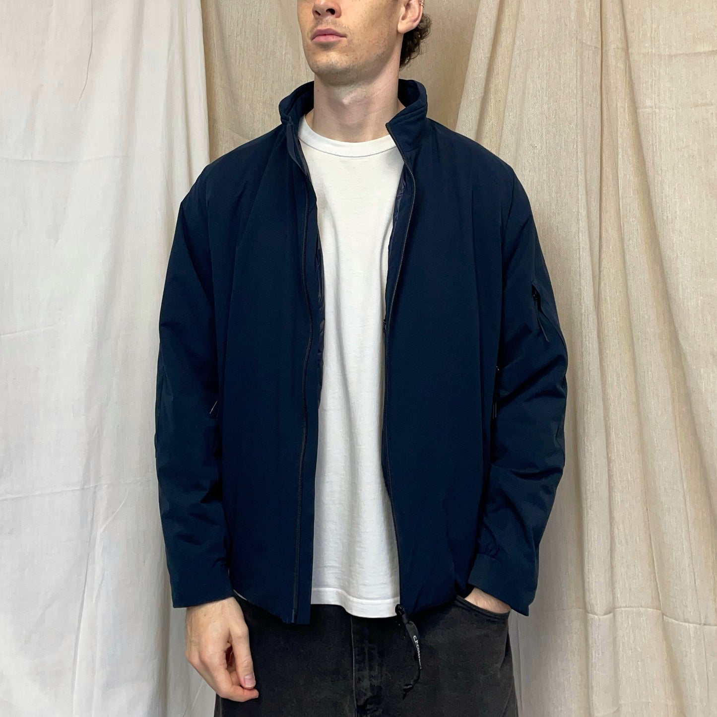 C.P. Company Navy Pro-Tek Padded Bomber Jacket