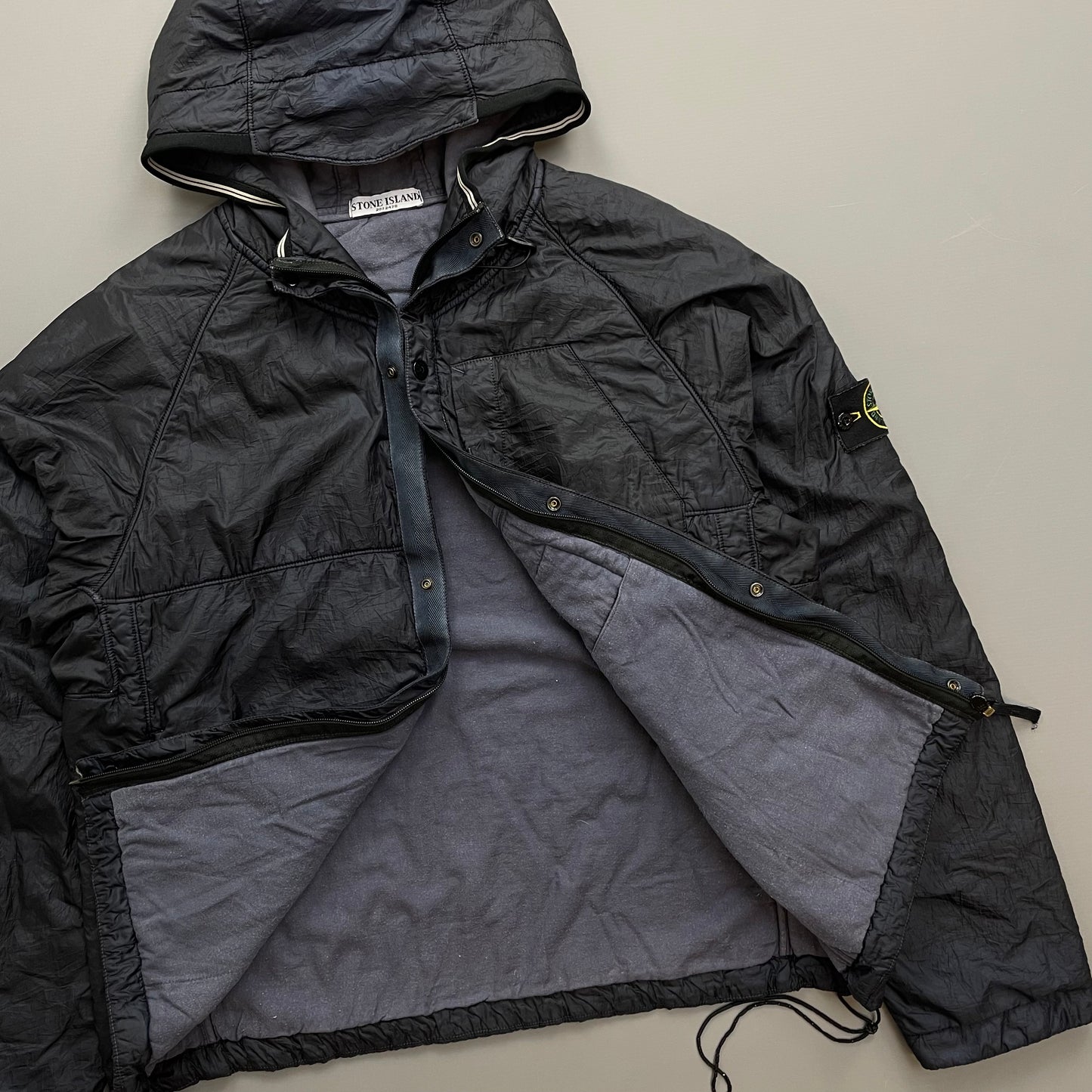 Stone Island Navy AW10 Nylon Spalmatura Lined Hooded Jacket