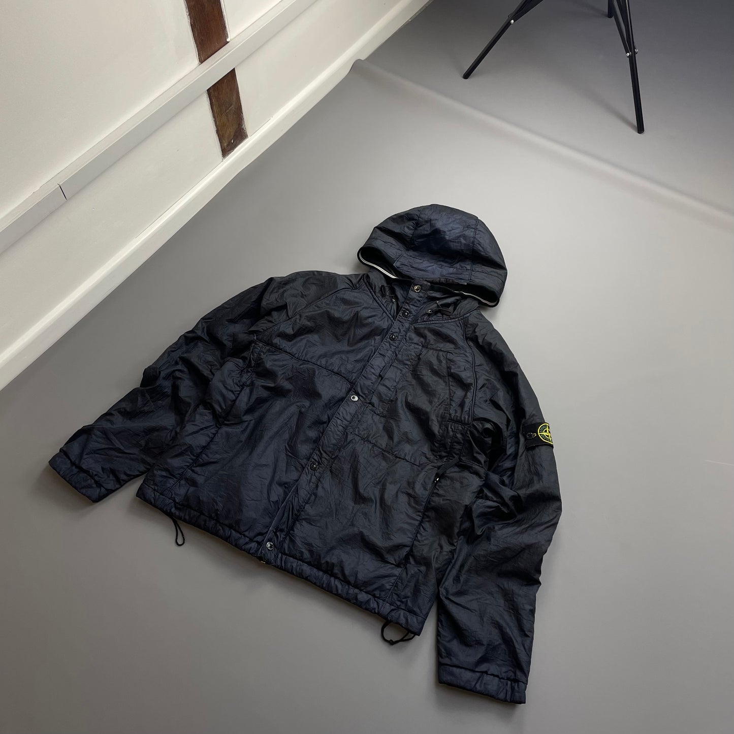 Stone Island Navy AW10 Nylon Spalmatura Lined Hooded Jacket