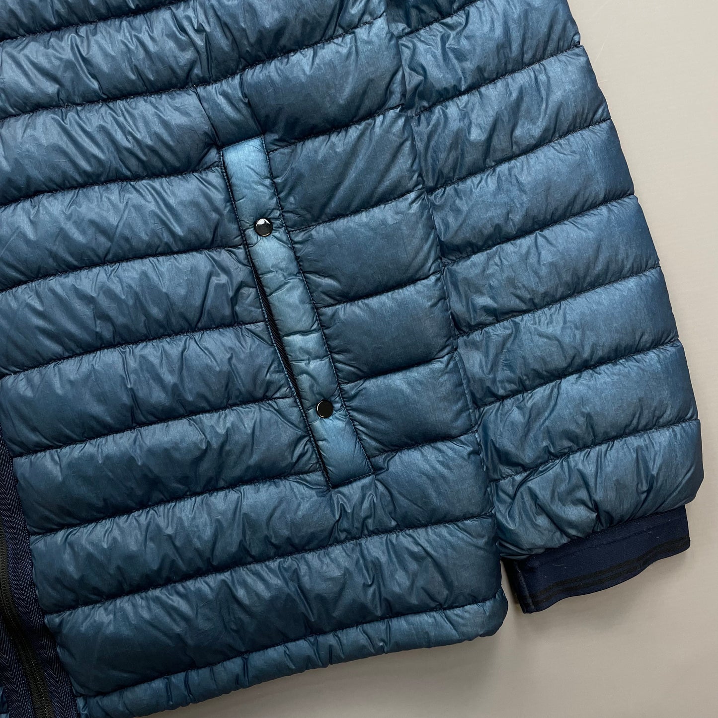 Stone Island Blue AW14 Garment Dyed 26GR X SQM Down Lightweight Puffer Jacket