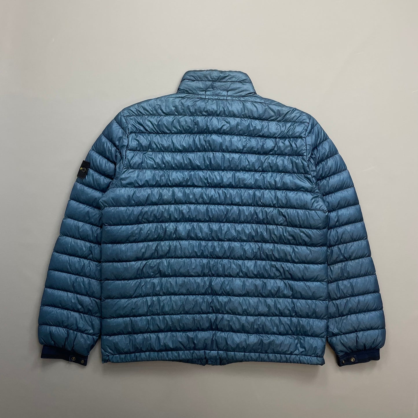 Stone Island Blue AW14 Garment Dyed 26GR X SQM Down Lightweight Puffer Jacket