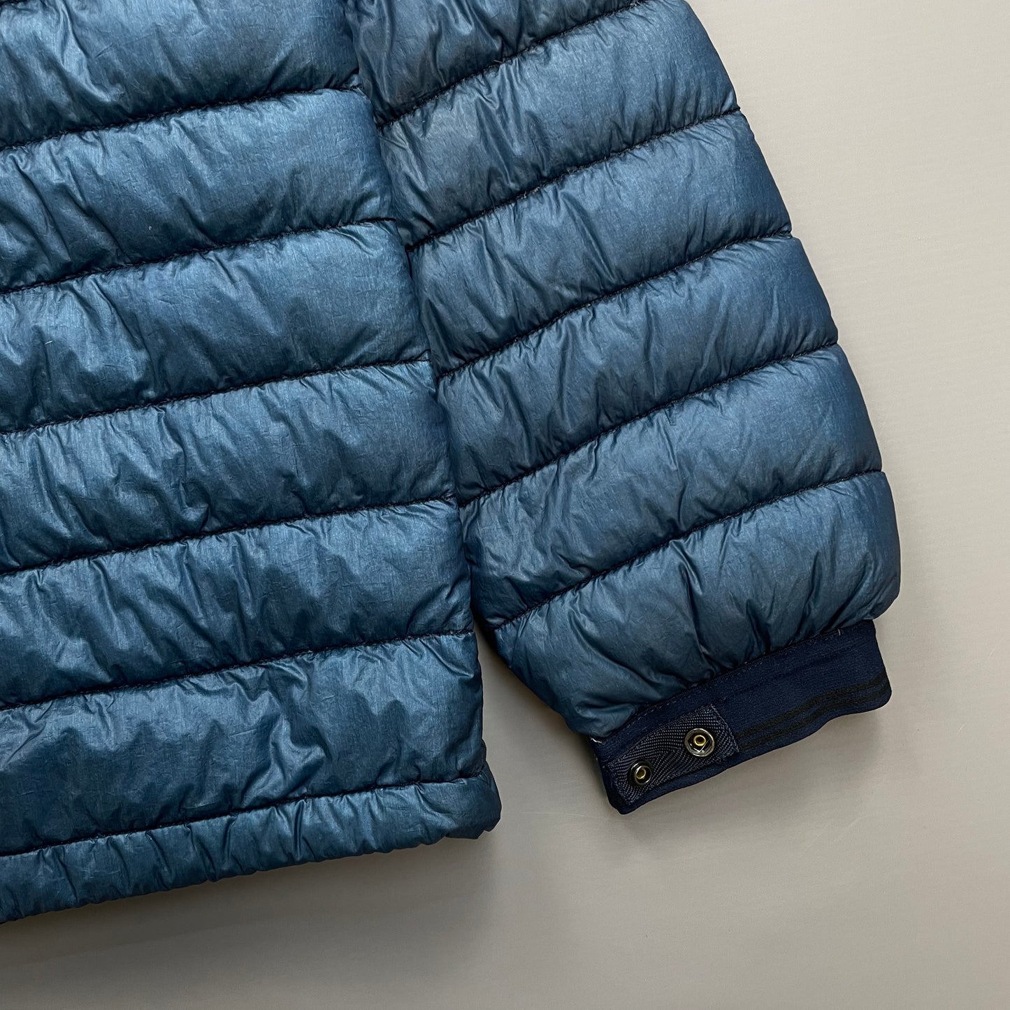 Stone Island Blue AW14 Garment Dyed 26GR X SQM Down Lightweight Puffer Jacket