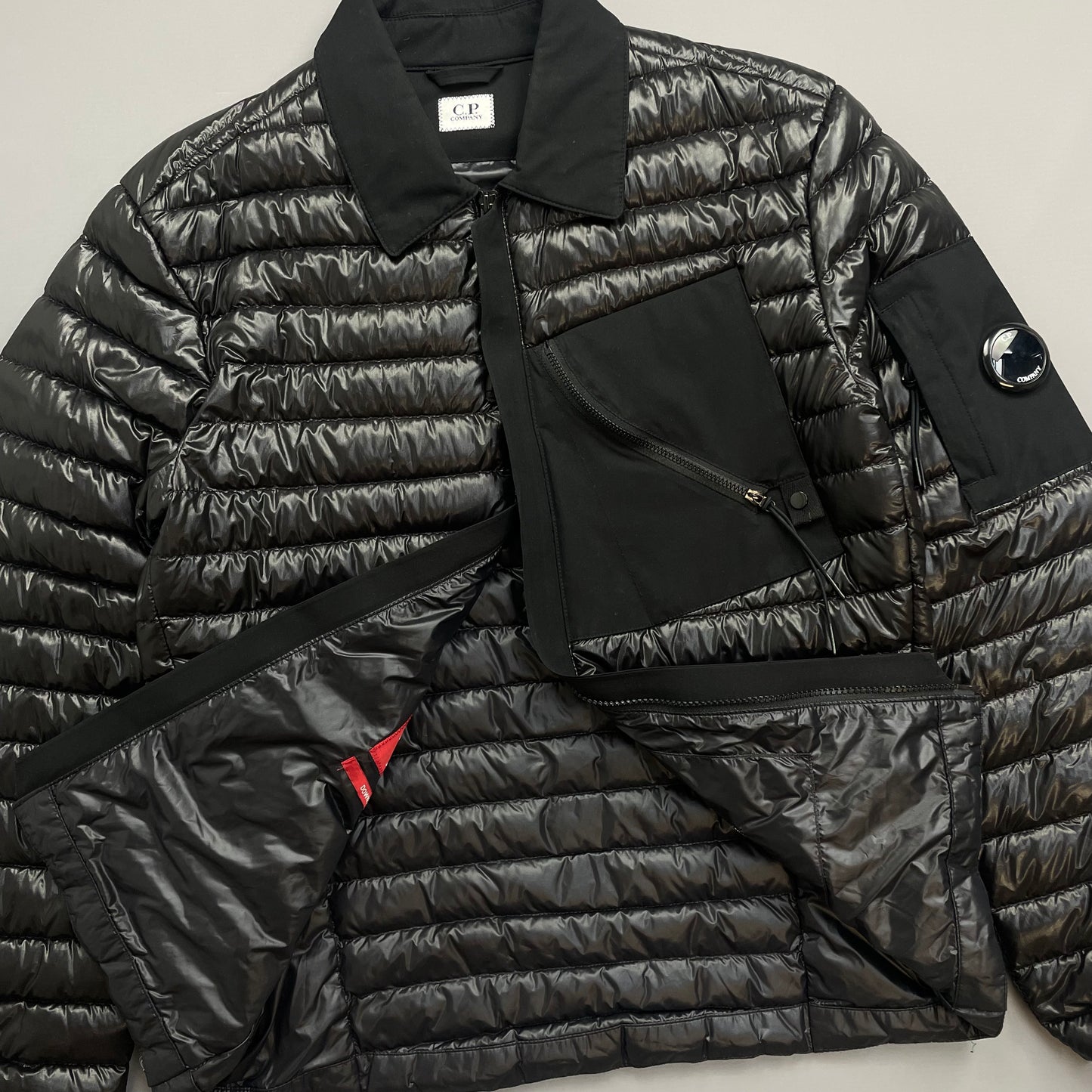C.P. Company Black DD Shell Midweight Puffer Overshirt Jacket