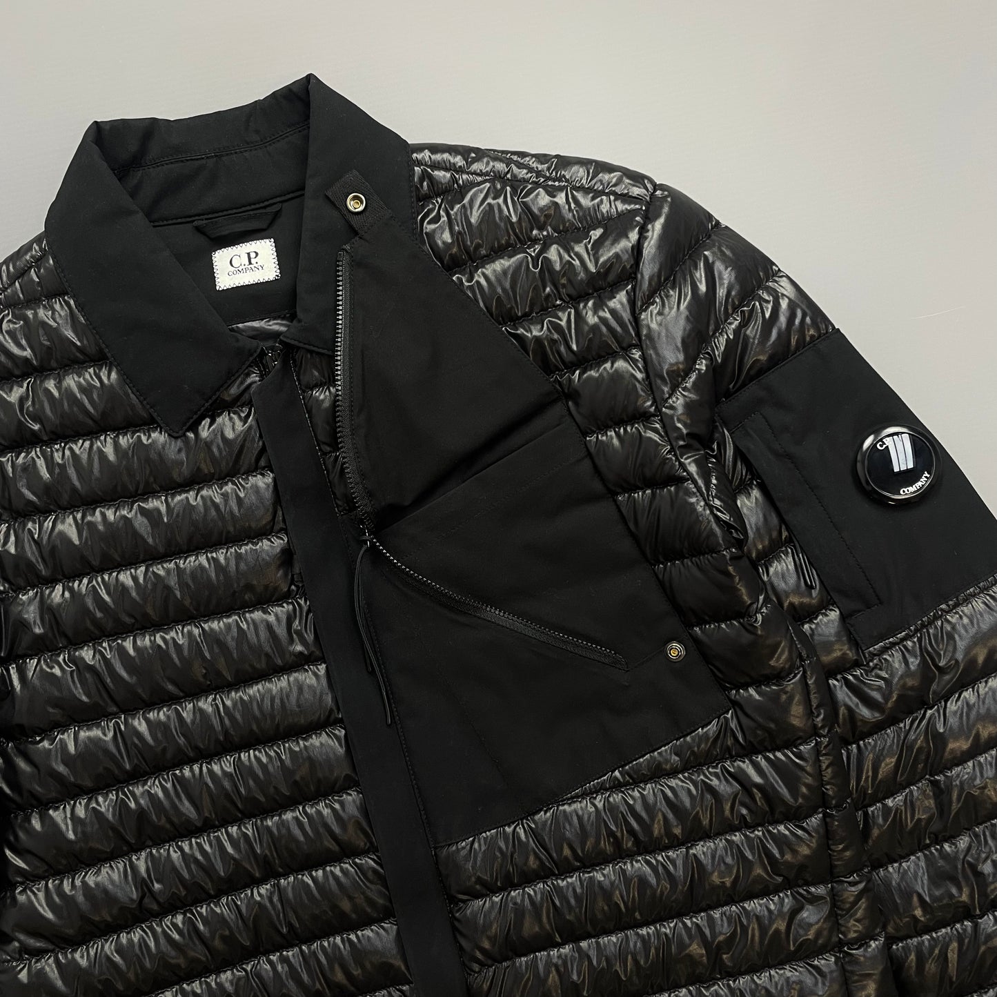 C.P. Company Black DD Shell Midweight Puffer Overshirt Jacket