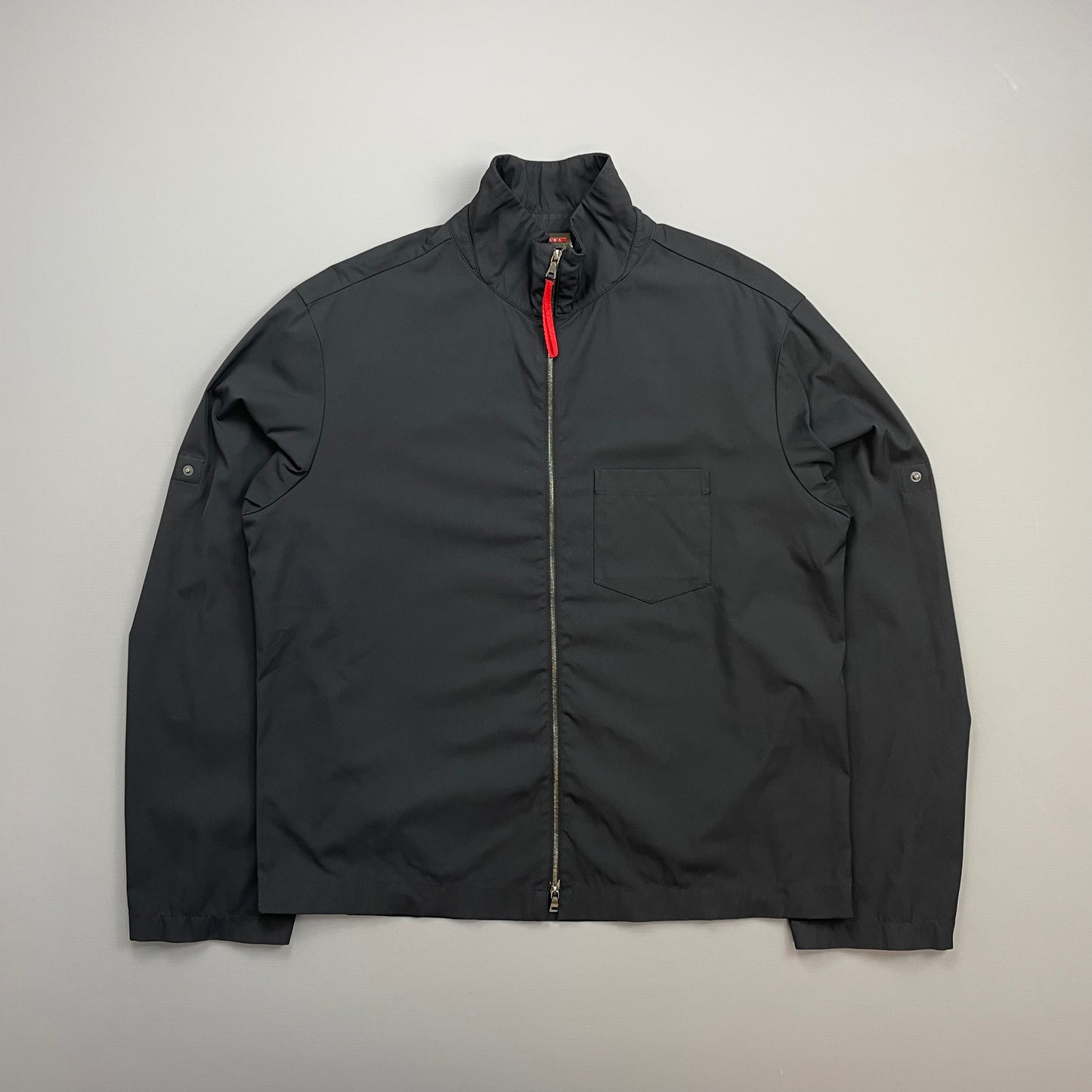 Prada Sport Navy 00s Lightweight Adjustable Sleeve Overshirt Jacket