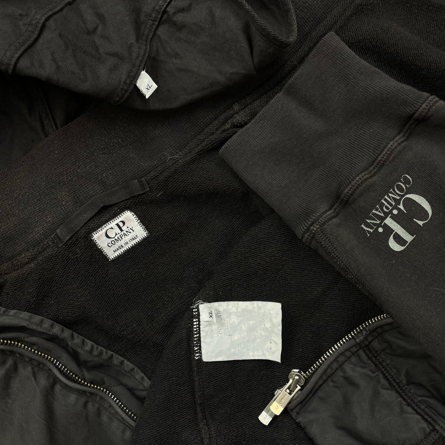 C.P. Company Grey Cotton Detachable Hood Zip-Through Jacket