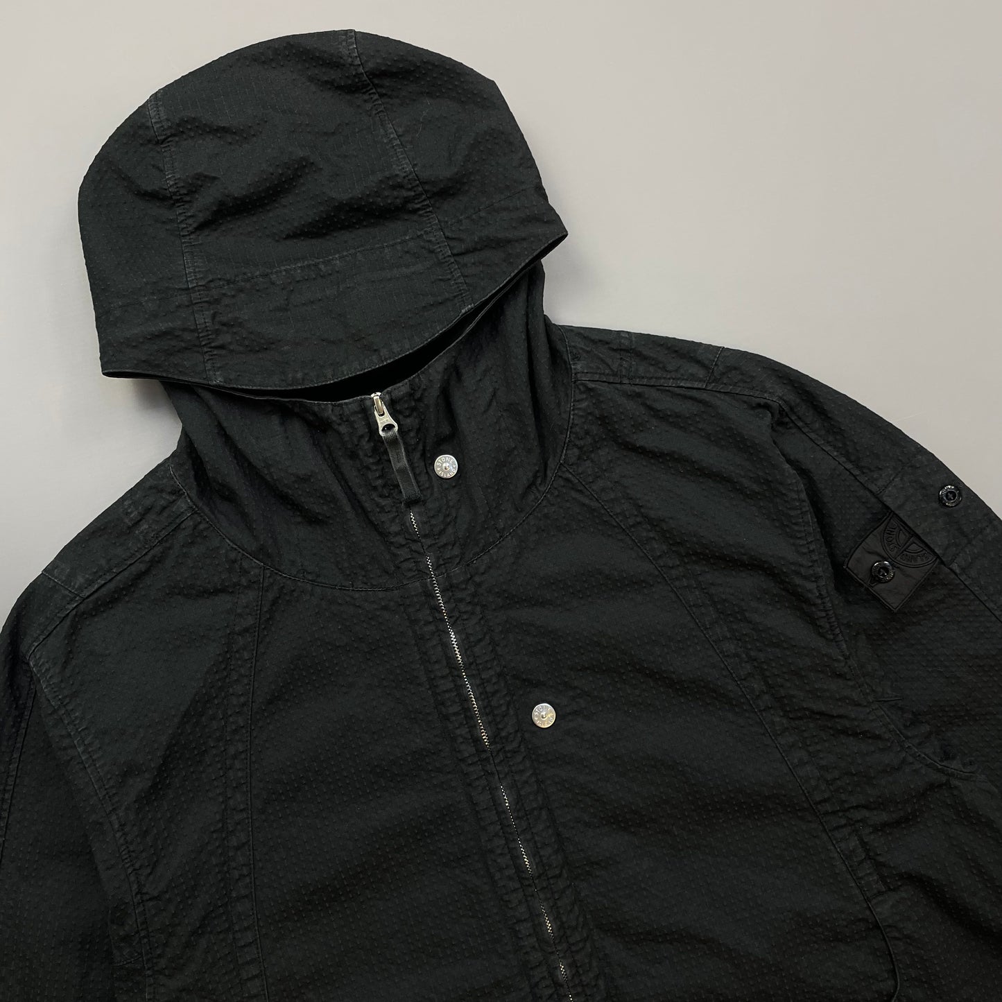 Stone Island Black SS23 Shadow Project CO NY Ripstop-TC Hooded Jacket