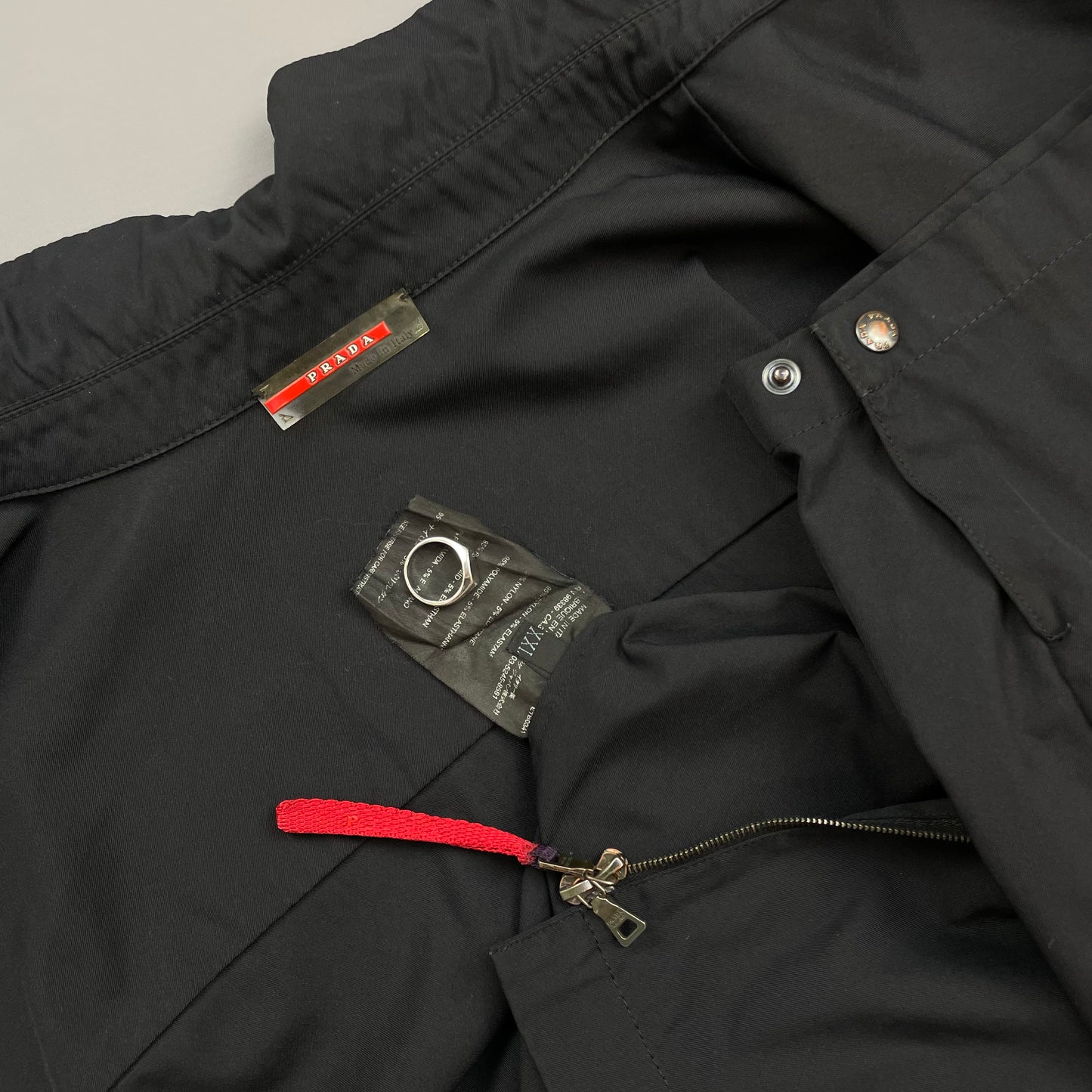 Prada Sport Navy 00s Lightweight Adjustable Sleeve Overshirt Jacket