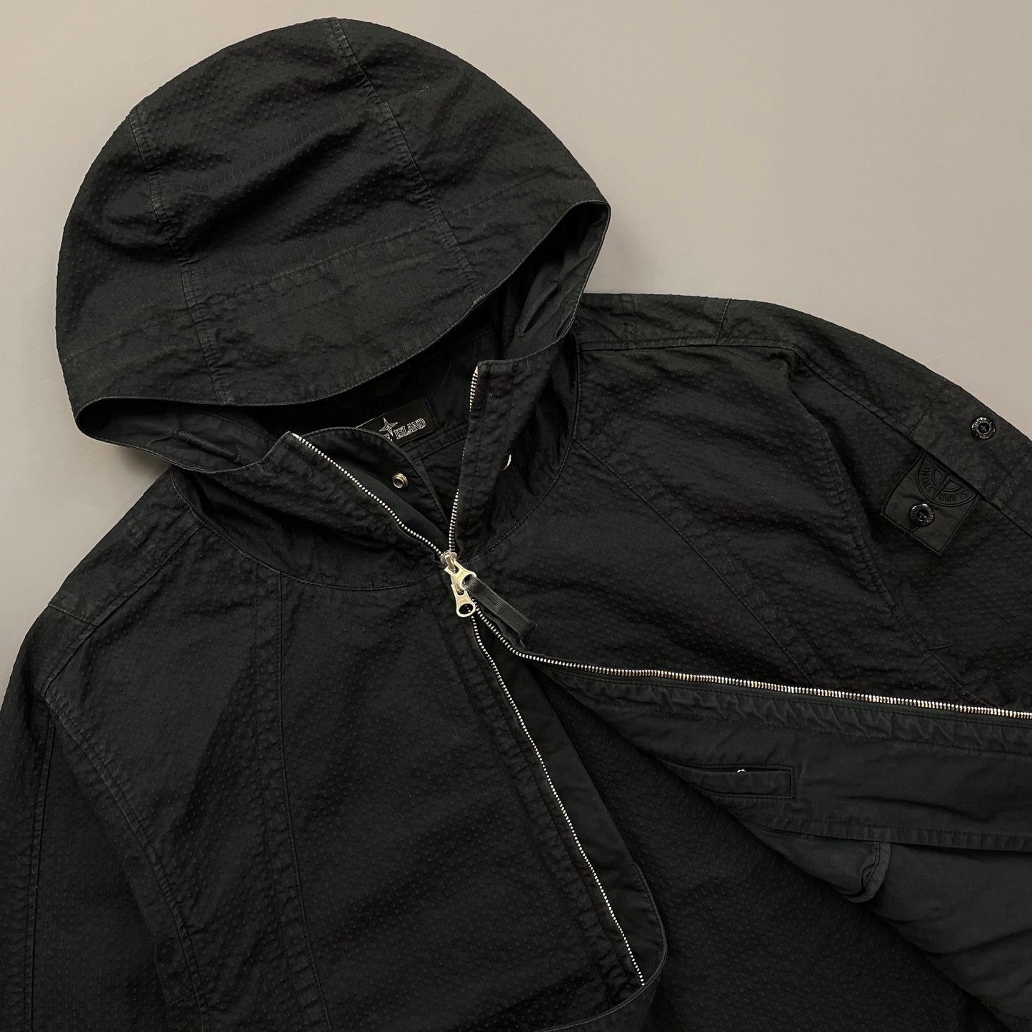 Stone Island Black SS23 Shadow Project CO NY Ripstop-TC Hooded Jacket