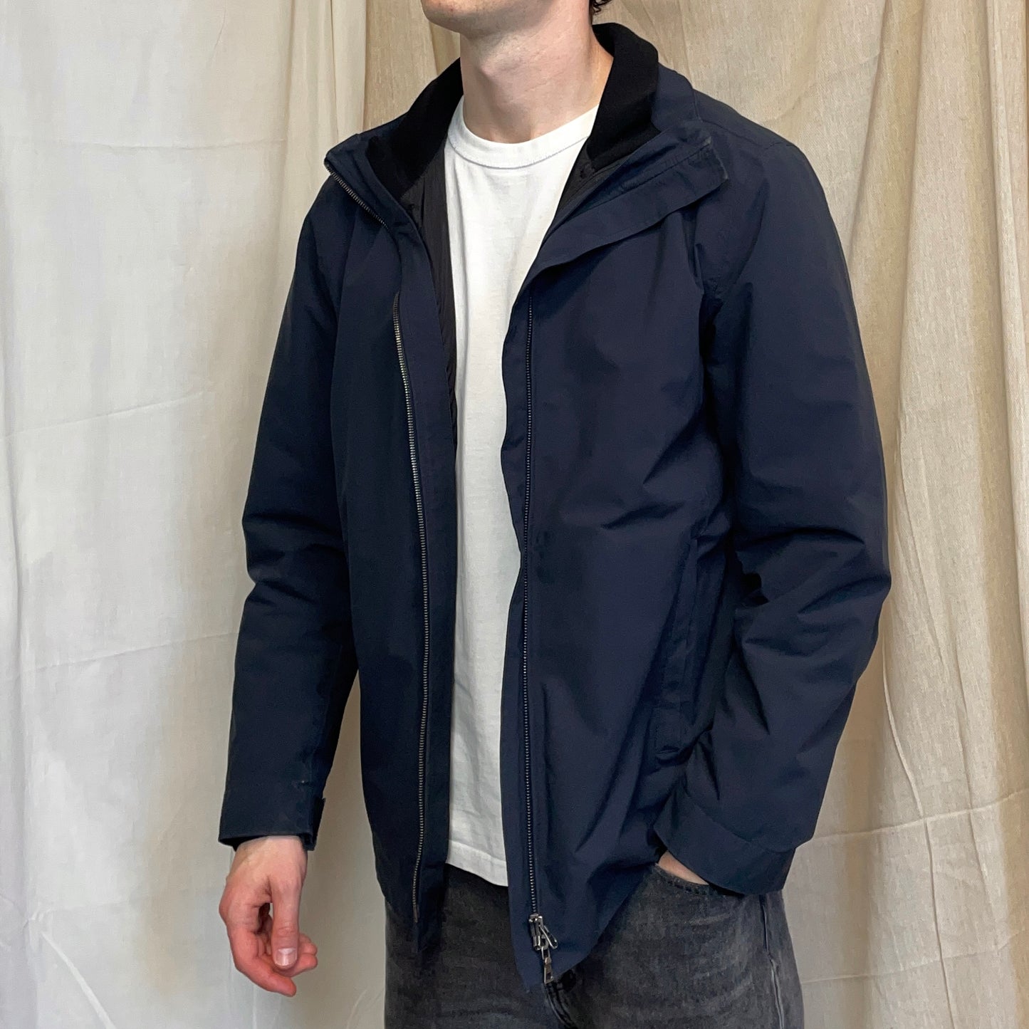 Prada Sport Navy 2006 Goretex 3-in-1 Nylon Padded Bomber Liner Trench Overcoat