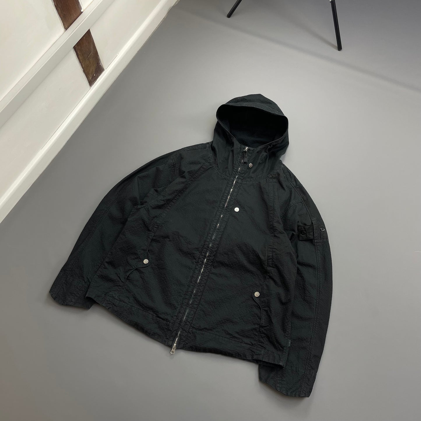 Stone Island Black SS23 Shadow Project CO NY Ripstop-TC Hooded Jacket