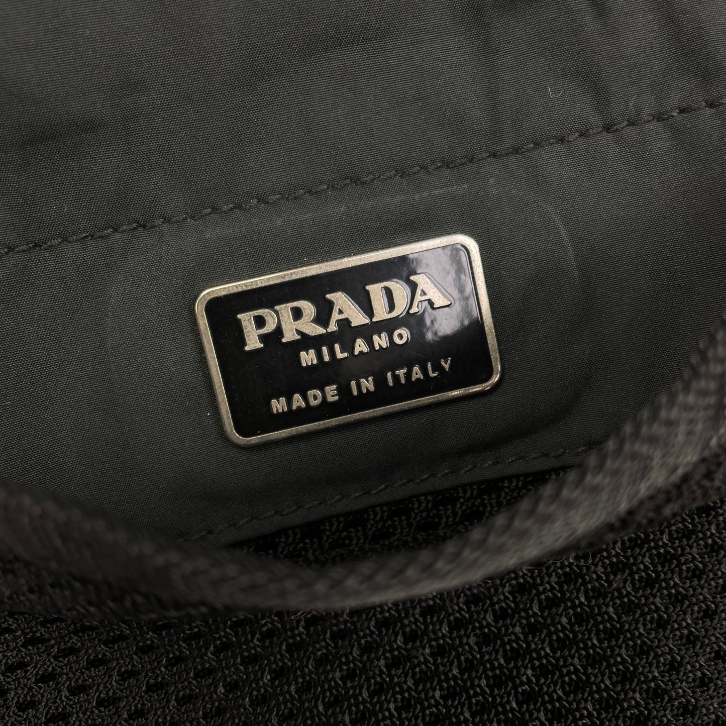 Prada Sport Grey & Black Mesh Backpack