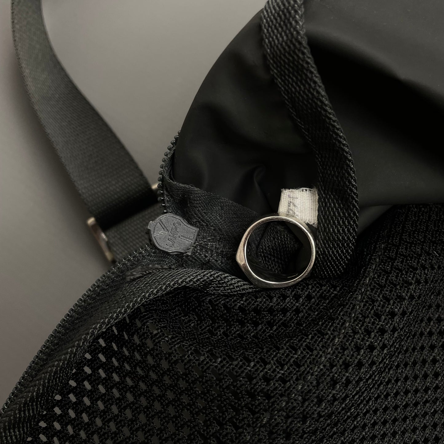 Prada Sport Grey & Black Mesh Backpack