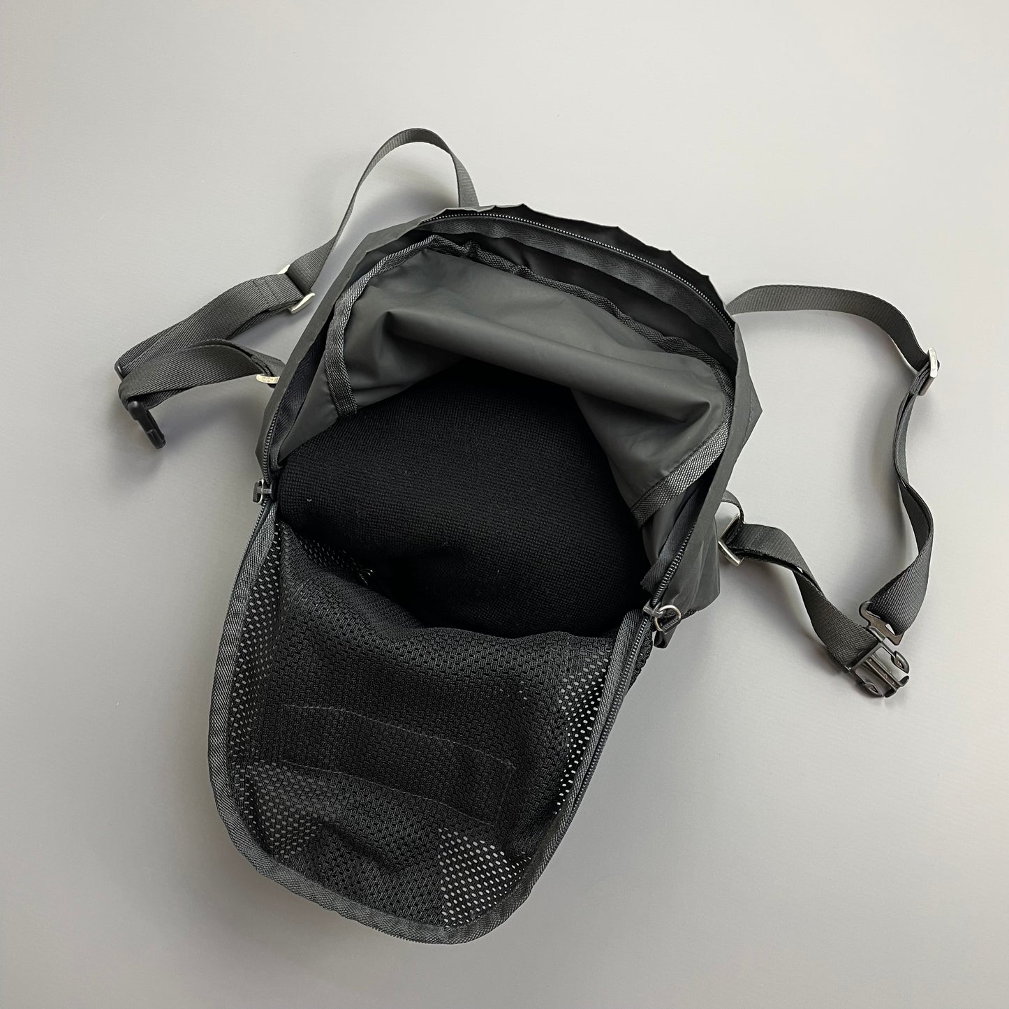 Prada Sport Grey & Black Mesh Backpack