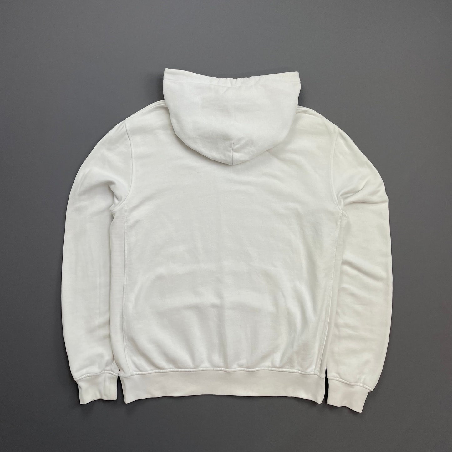 Prada Sport White 2009 Cotton Pullover Drawstring Hoodie
