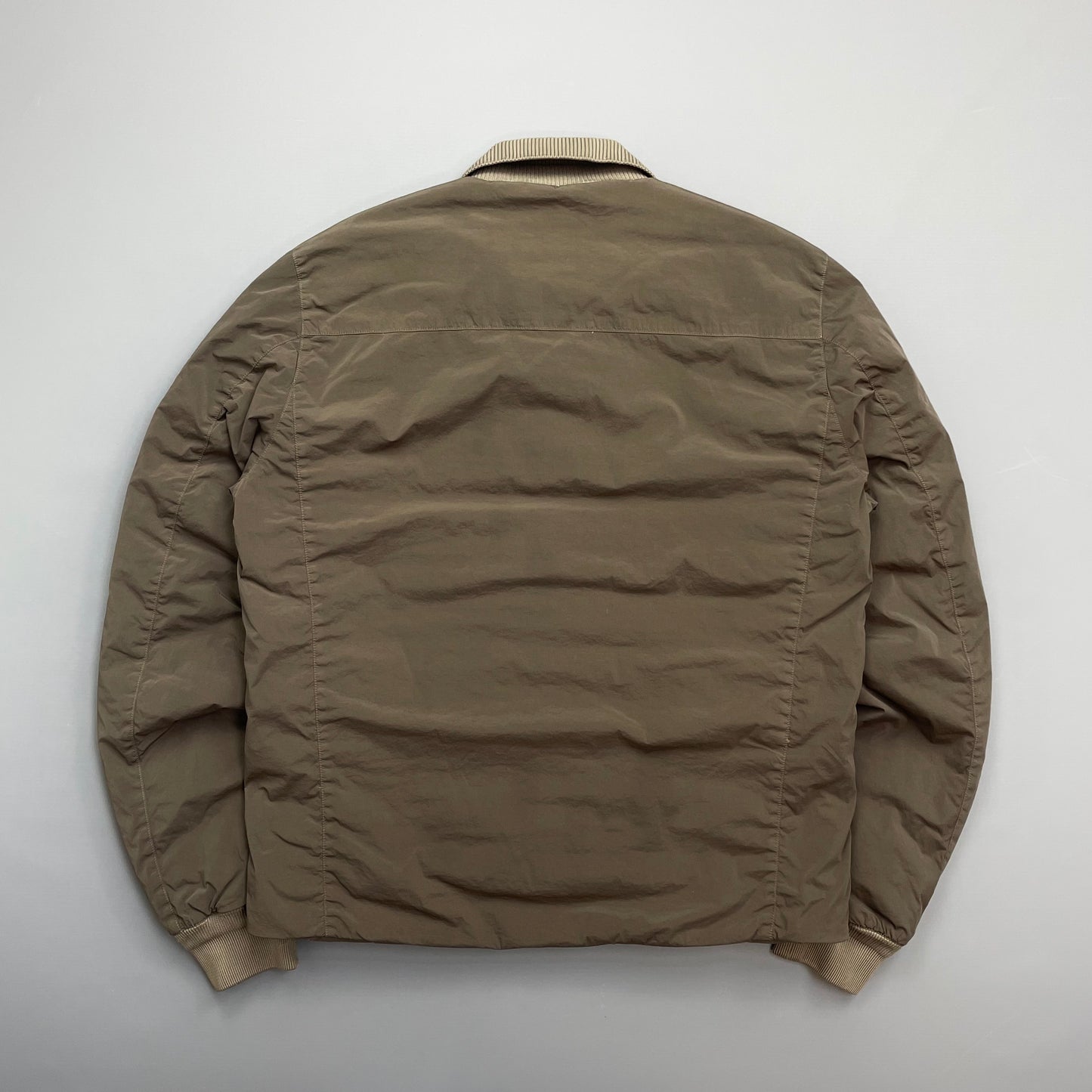 C.P. Company Brown Nylon Down Padded Bomber Jacket