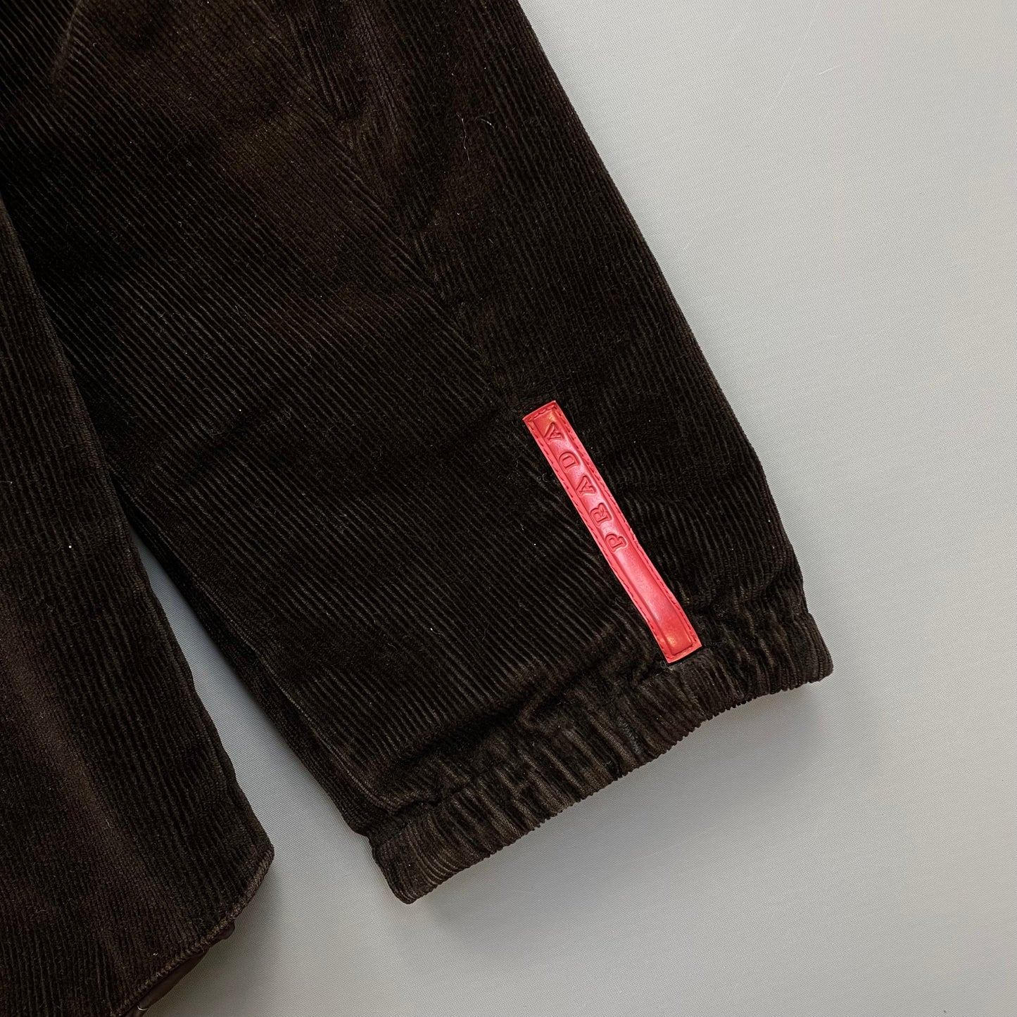 Prada Sport Brown Corduroy Jacket w/ Padded Quilt Lining