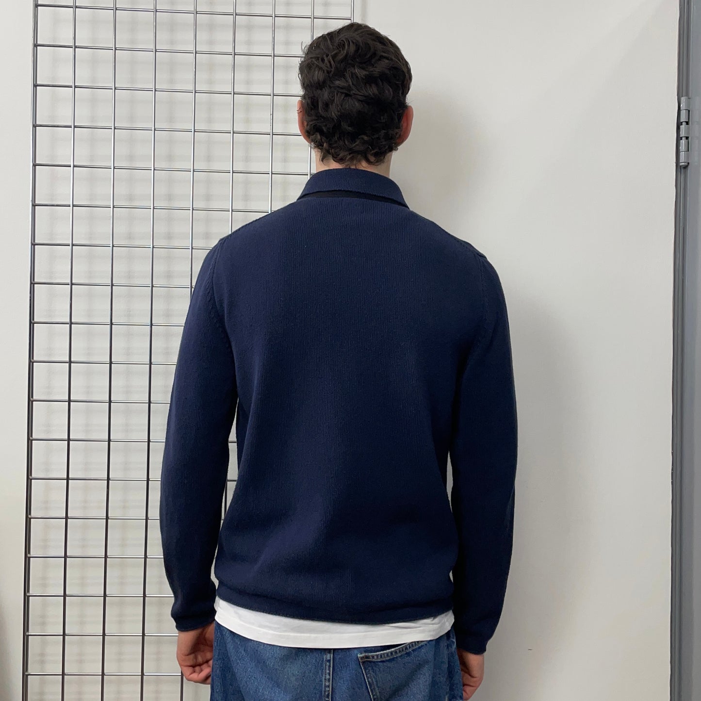 C.P. Company Navy Zip-Through Knit Cardigan Jacket