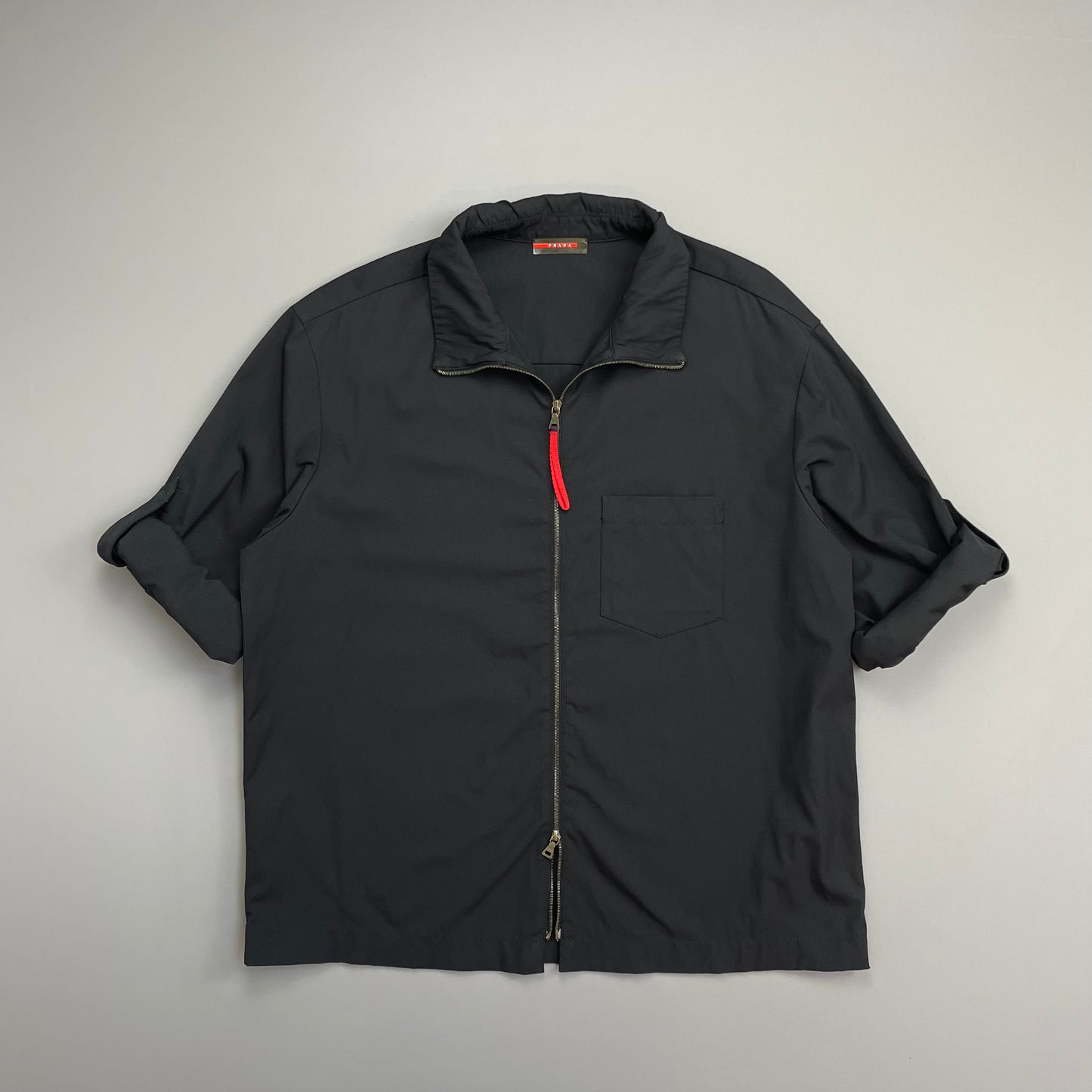 Prada Sport Navy 00s Lightweight Adjustable Sleeve Overshirt Jacket
